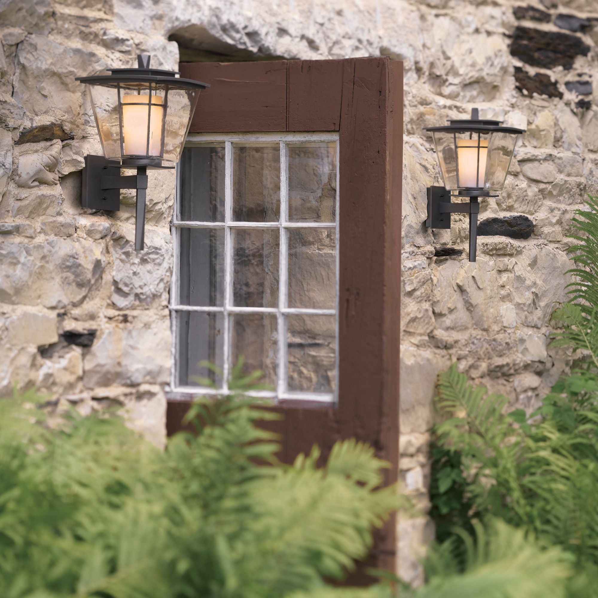 Beacon Hall Outdoor Sconce 1-Light Clear Glass with Opal Diffuser (ZU) in Coastal Dark Smoke