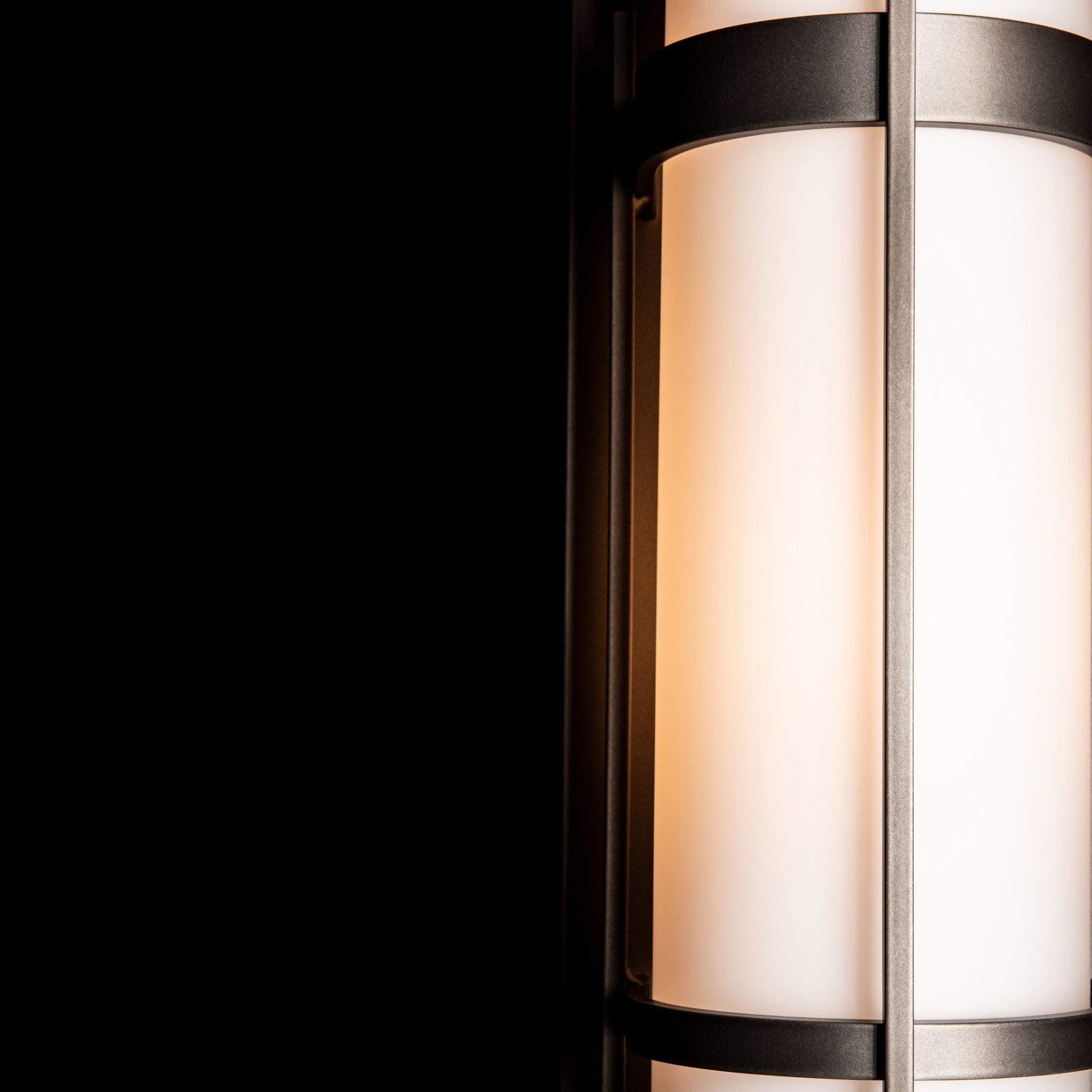 Banded Large Outdoor Sconce 1-Light Opal Glass (GG) in Coastal Dark Smoke