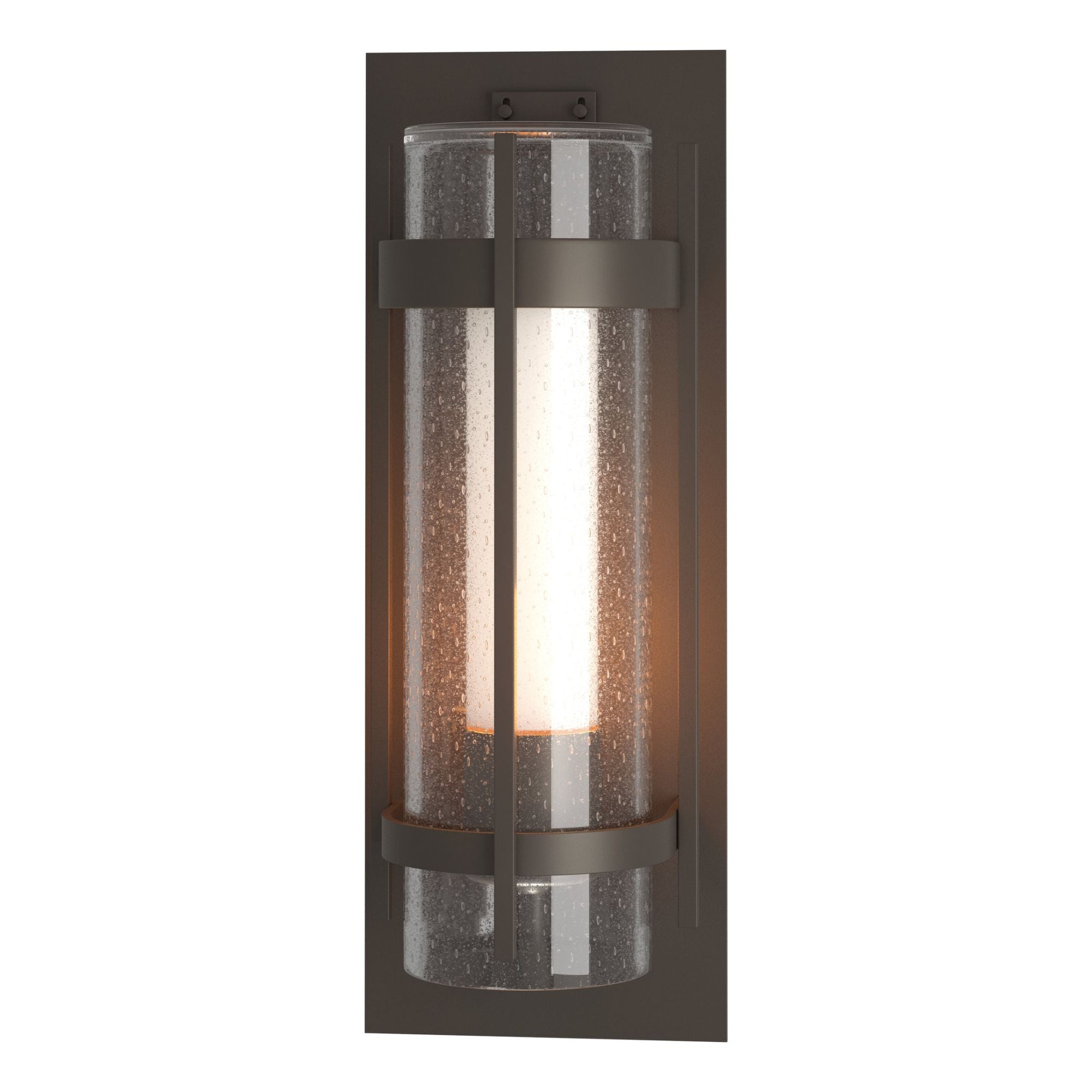 Torch XL Outdoor Sconce 1-Light Seeded Glass with Opal Diffuser (ZS) in Coastal Dark Smoke