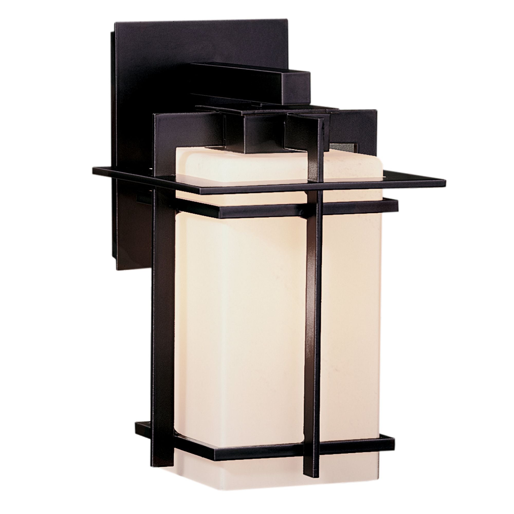 Tourou Outdoor Sconce 1-Light Opal Glass (GG) in Coastal Black