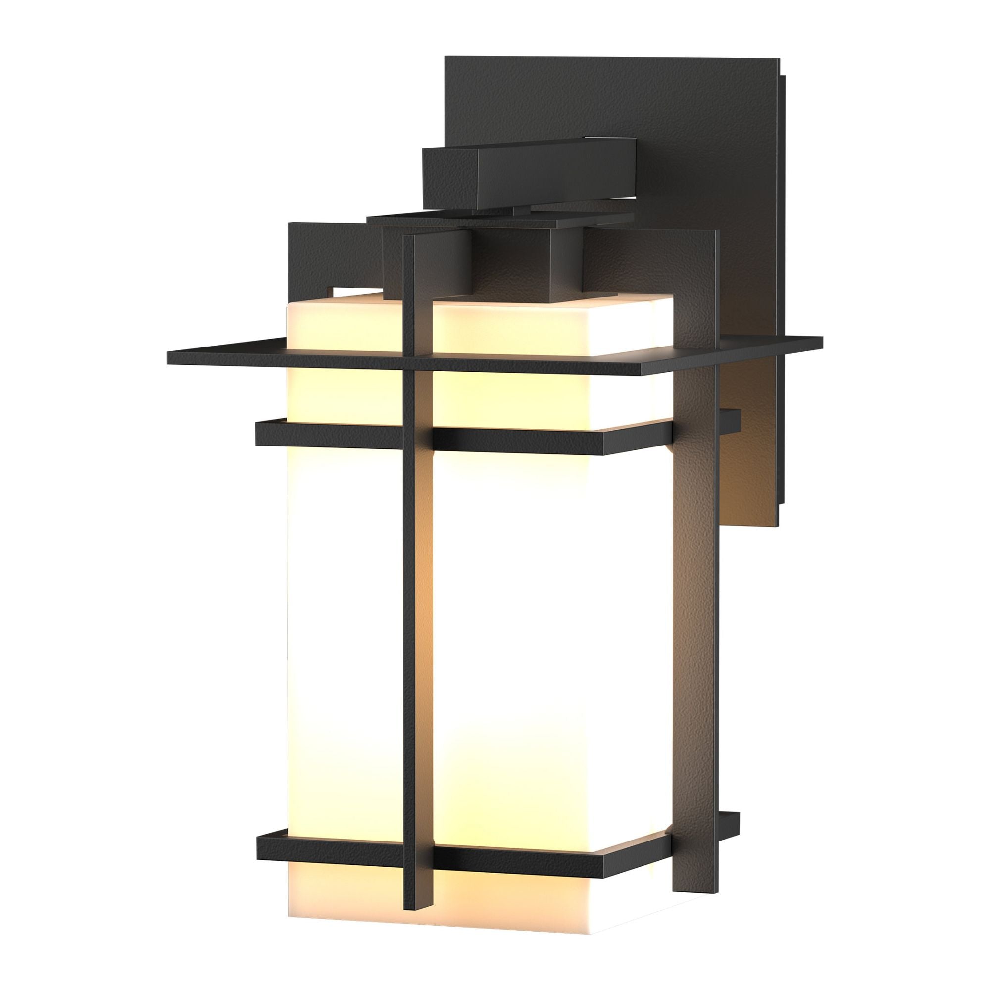 Tourou Outdoor Sconce 1-Light Opal Glass (GG) in Coastal Black