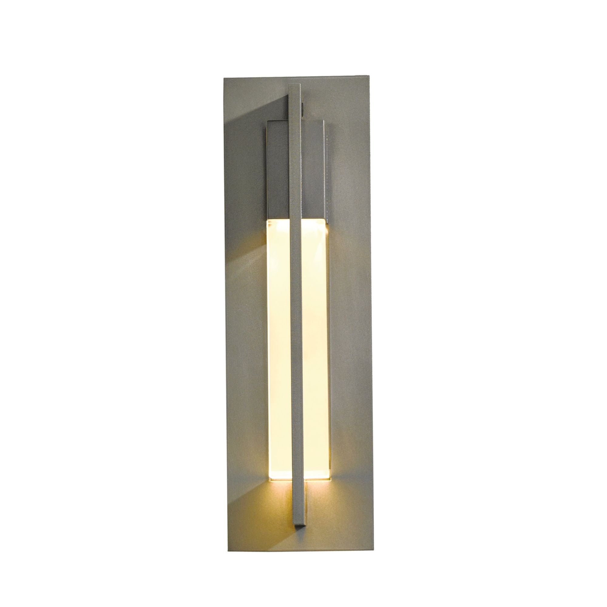 Axis Small Outdoor Sconce 1-Light Clear Glass (ZM) in Coastal Burnished Steel