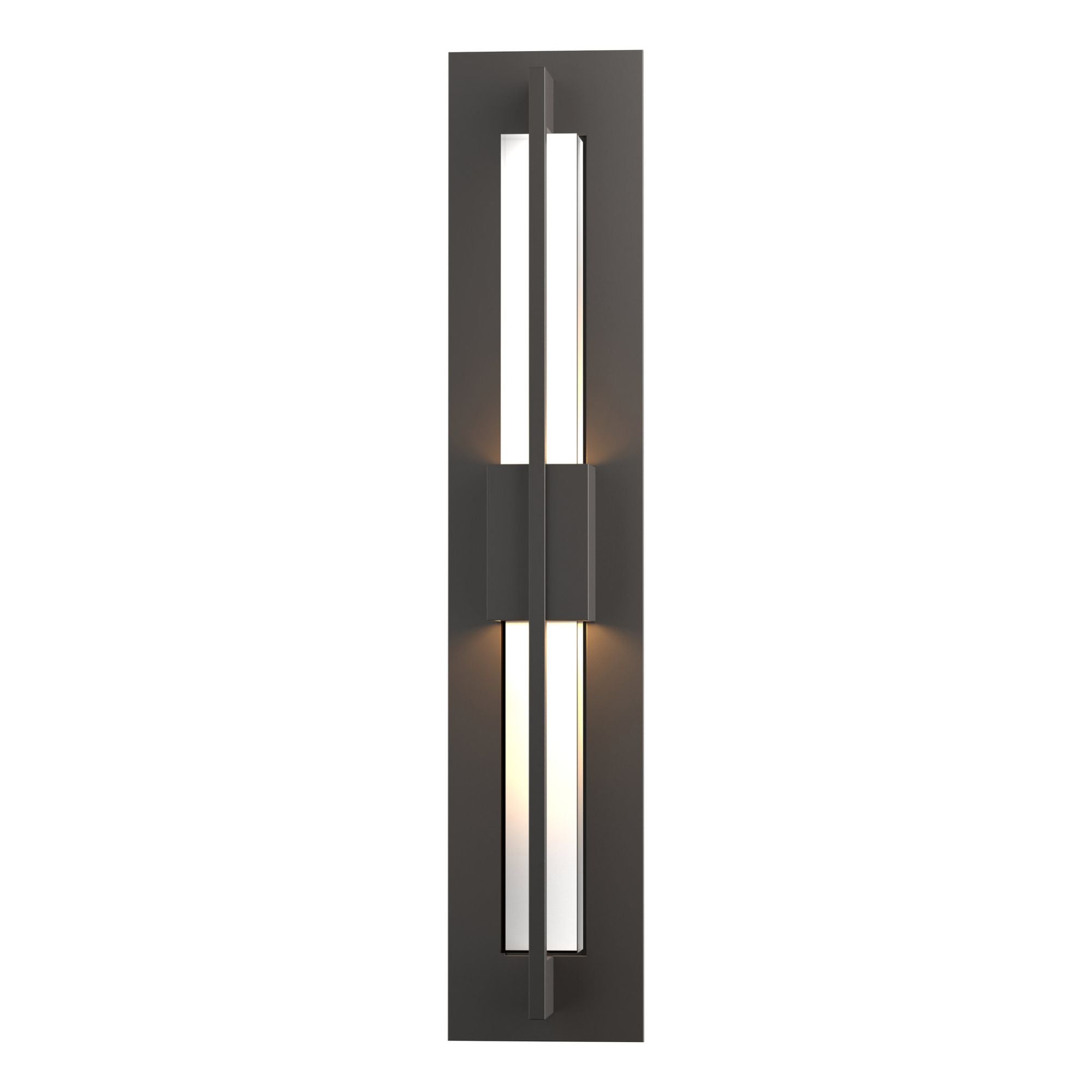 Double Axis Small LED Outdoor Sconce LED Clear Glass (ZM) in Coastal Oil Rubbed Bronze