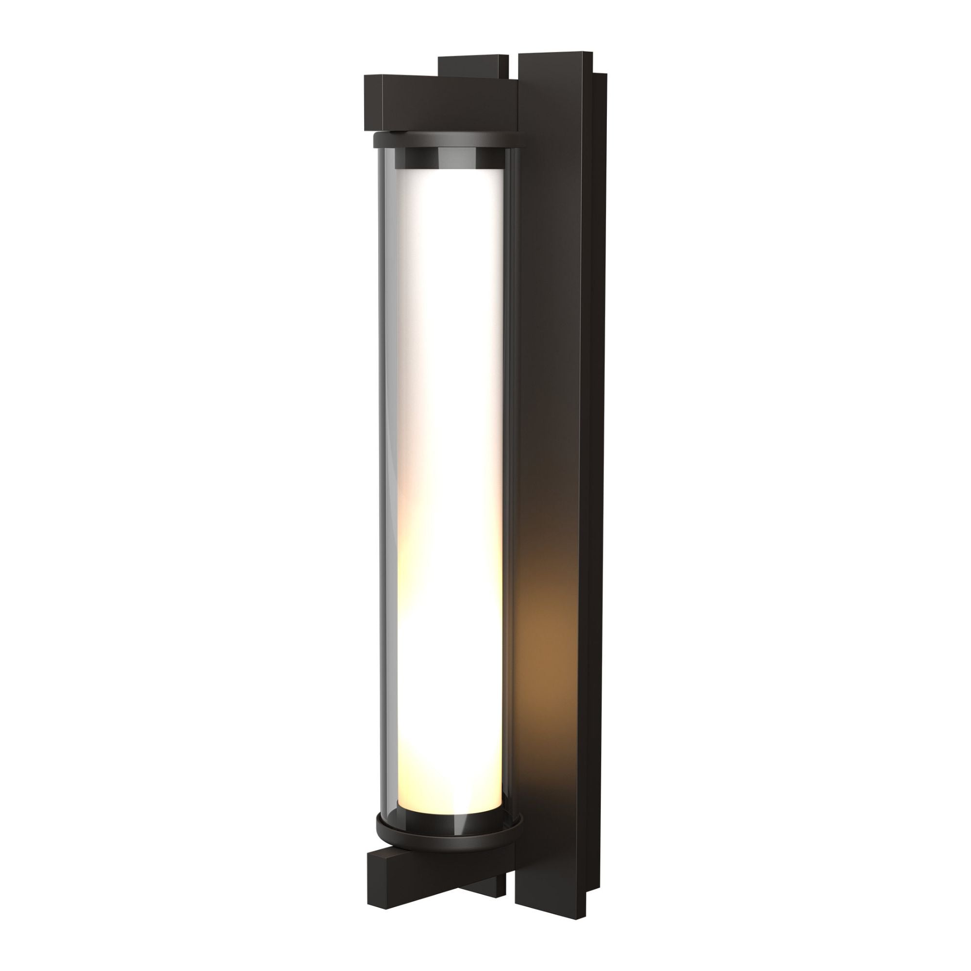Fuse Large Outdoor Sconce 1-Light Clear Glass (ZM) in Coastal Oil Rubbed Bronze