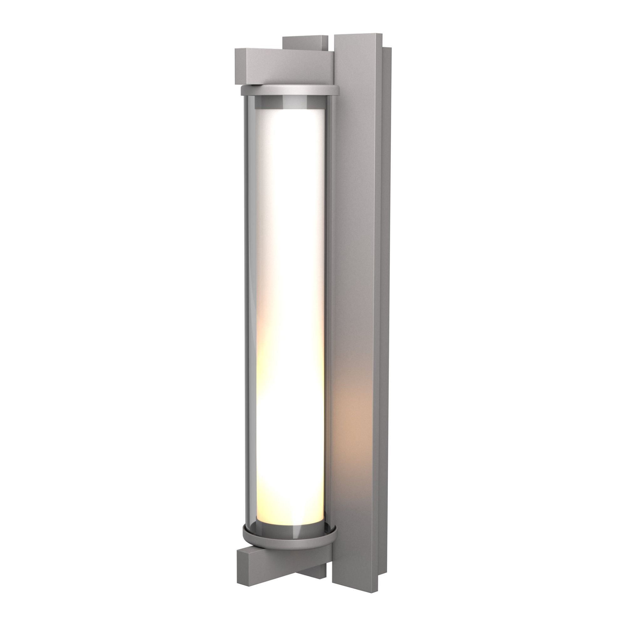 Fuse Large Outdoor Sconce 1-Light Clear Glass (ZM) in Coastal Burnished Steel
