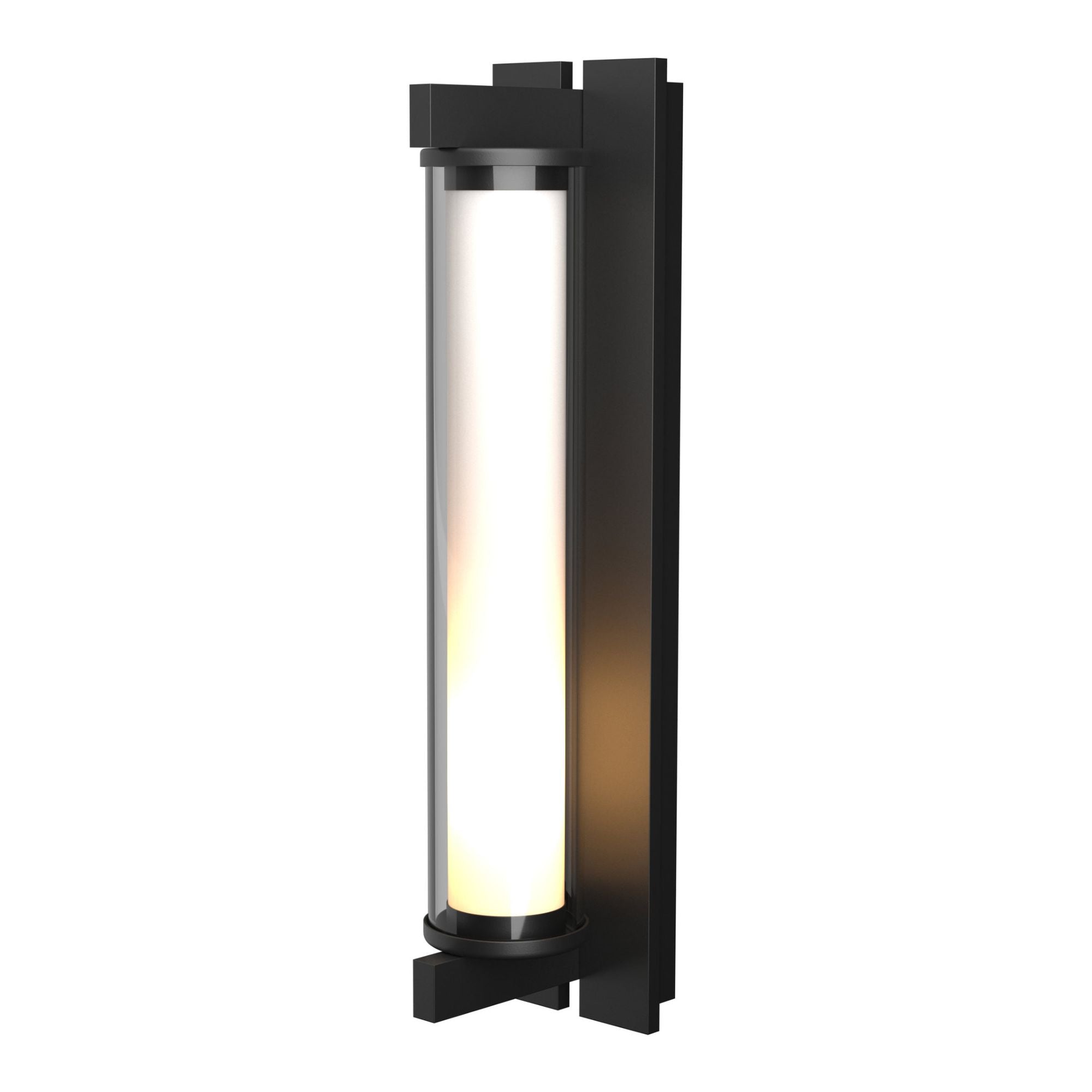 Fuse Large Outdoor Sconce 1-Light Clear Glass (ZM) in Coastal Black