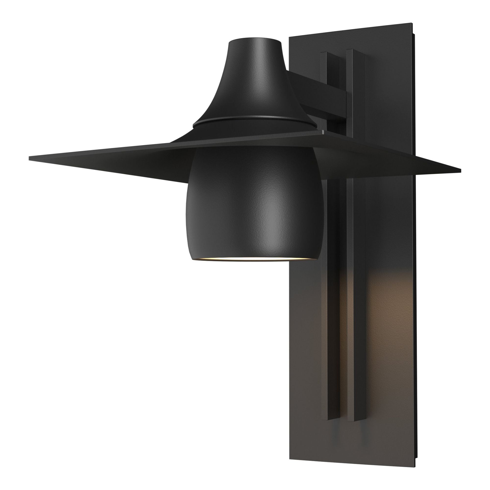 Hood Large Dark Sky Outdoor Sconce 1-Light in Coastal Black