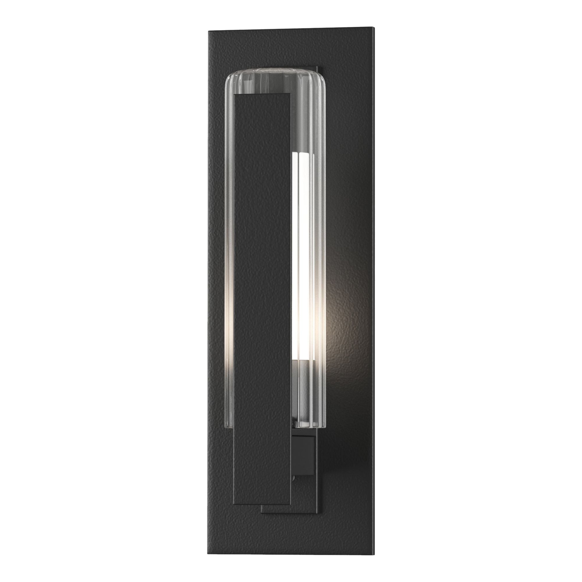 Hubbardton Forge Vertical Bar Fluted Glass Outdoor Sconce