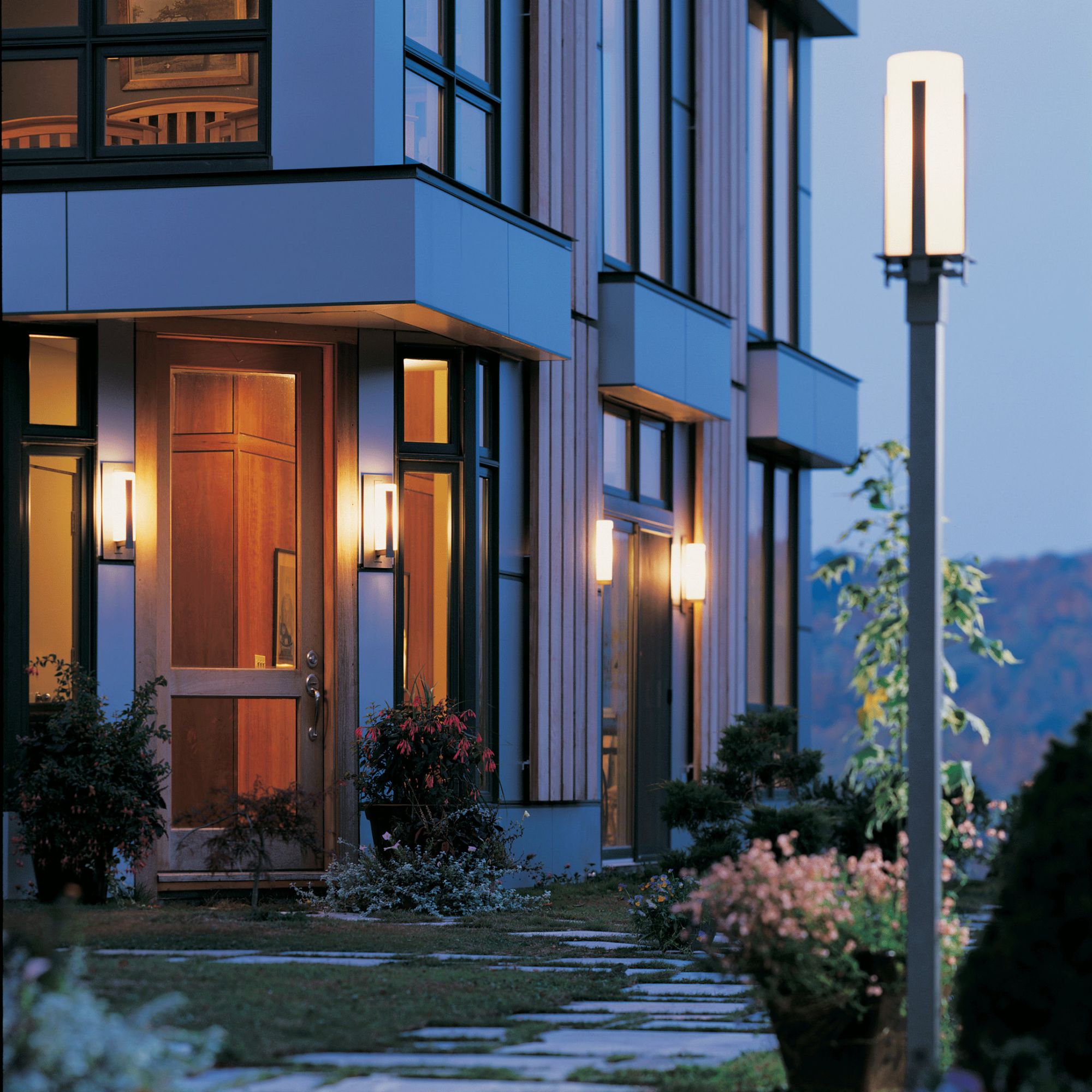 Forged Vertical Bars Outdoor Sconce 1-Light Opal Glass (GG) in Coastal Dark Smoke
