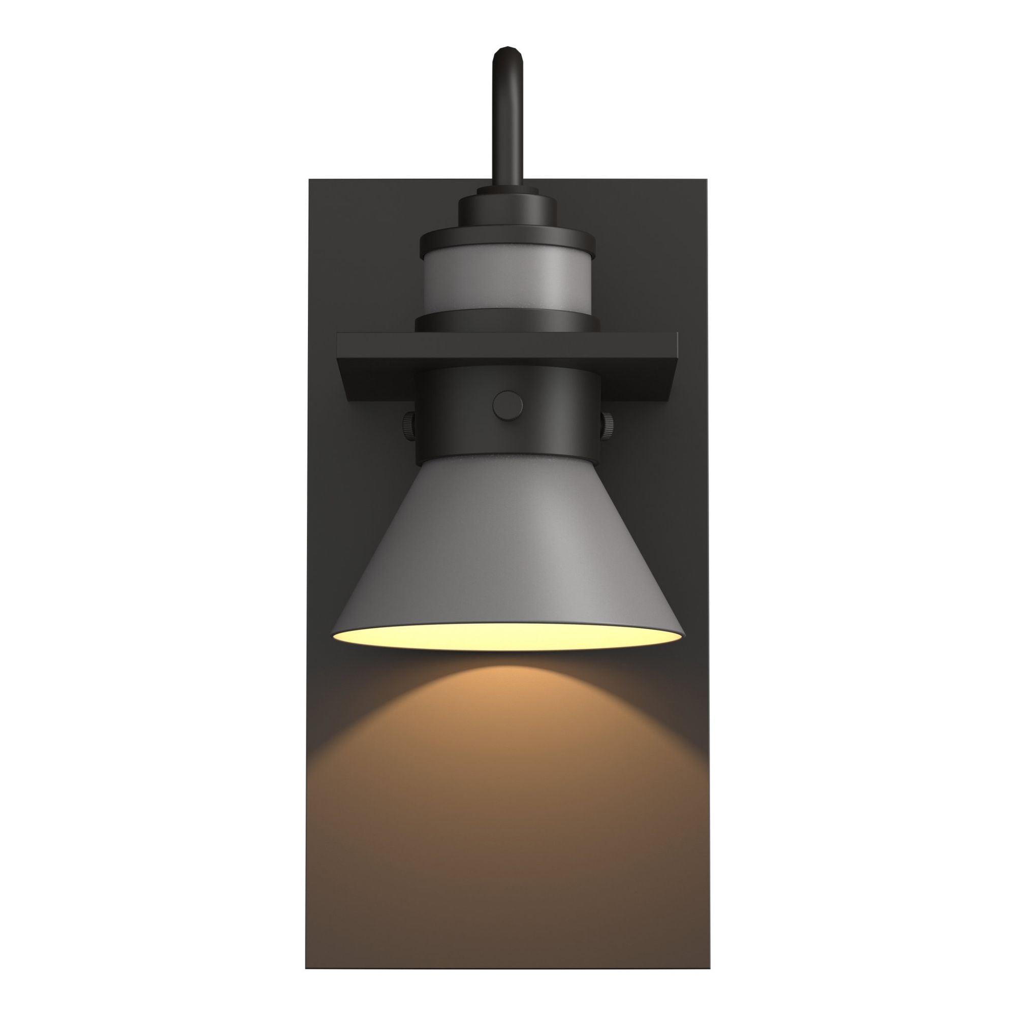 Erlenmeyer Dark Sky Friendly Outdoor Sconce 1-Light Coastal Burnished Steel Accent in Coastal Oil Rubbed Bronze