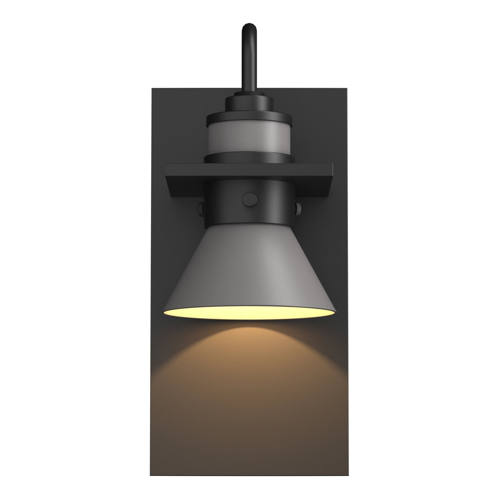 Erlenmeyer Dark Sky Friendly Outdoor Sconce 1-Light Coastal Burnished Steel Accent in Coastal Black