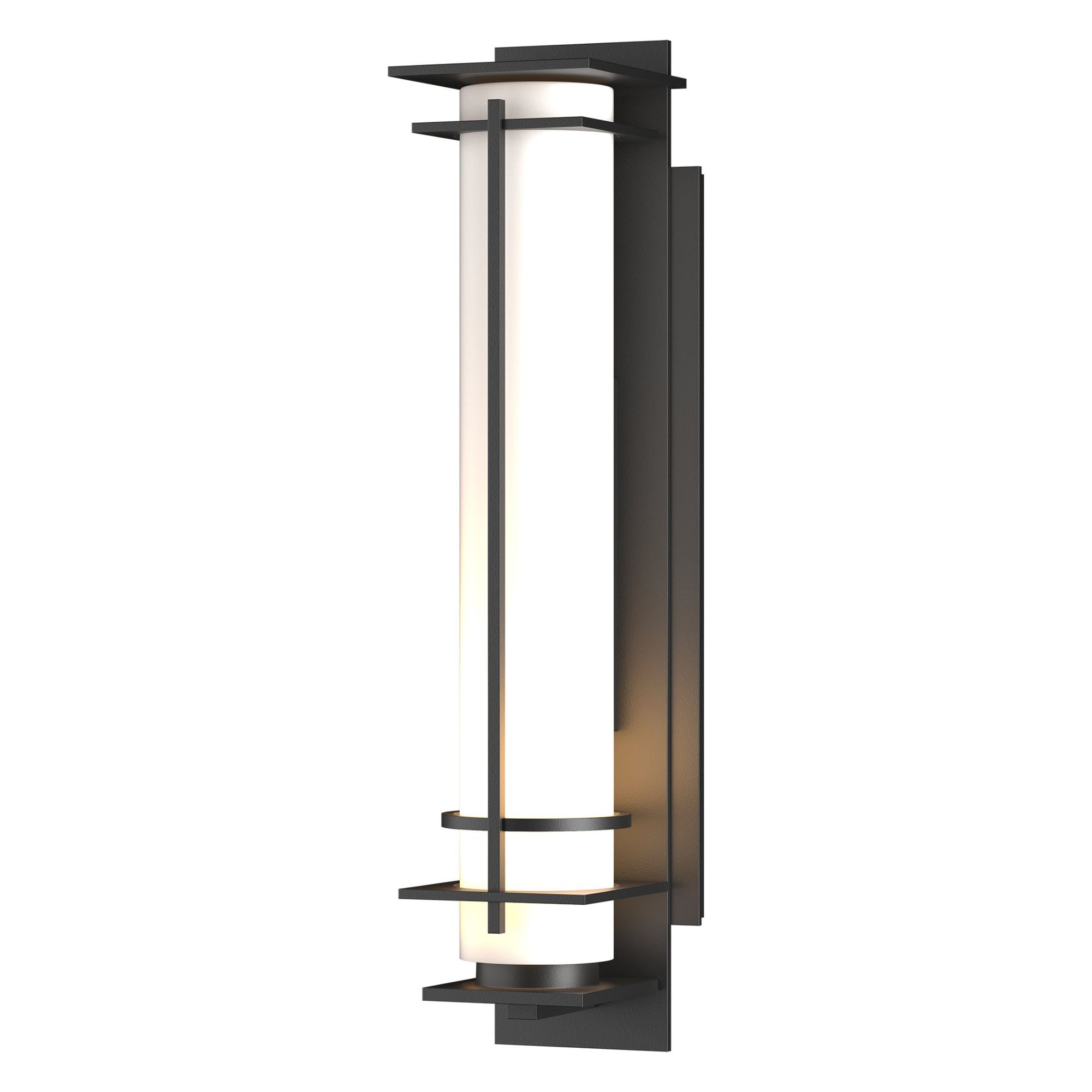 After Hours Outdoor Sconce 1-Light Opal Glass (GG) in Coastal Black
