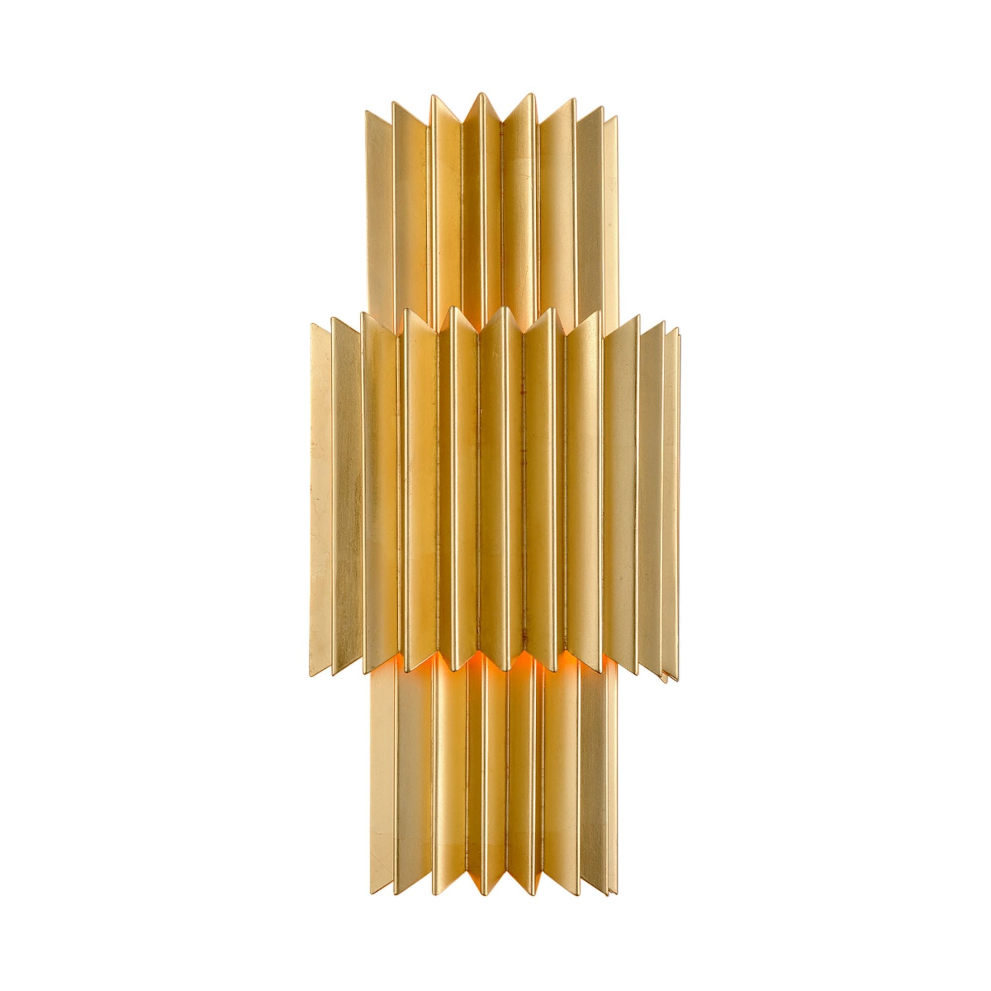 Moxy 2-Light Wall Sconce in  Gold Leaf 9.5W x 19.75H