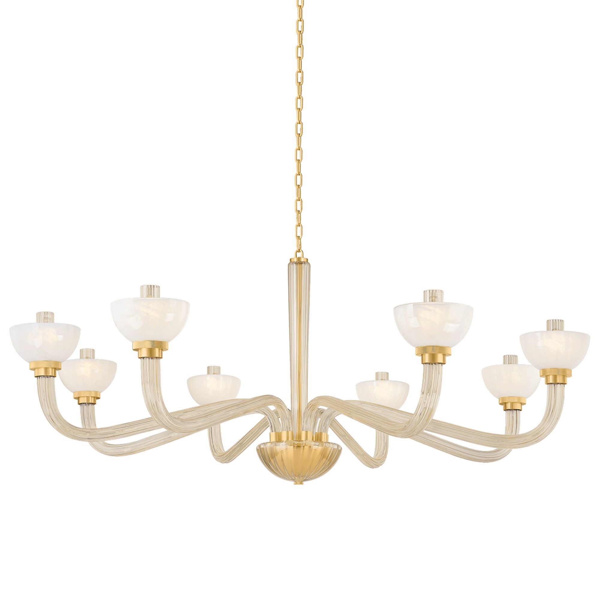 St. Lawrence 8-Light Chandelier in Aged Brass 61.75W x 26H