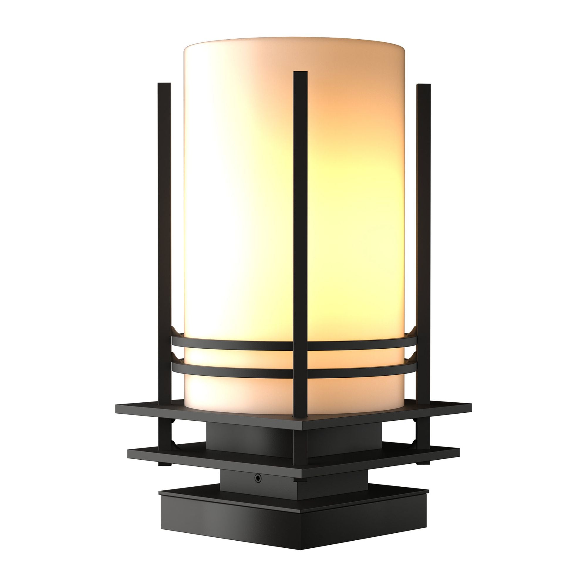 Banded Outdoor Pier Mount 1-Light Opal Glass (GG) in Coastal Oil Rubbed Bronze