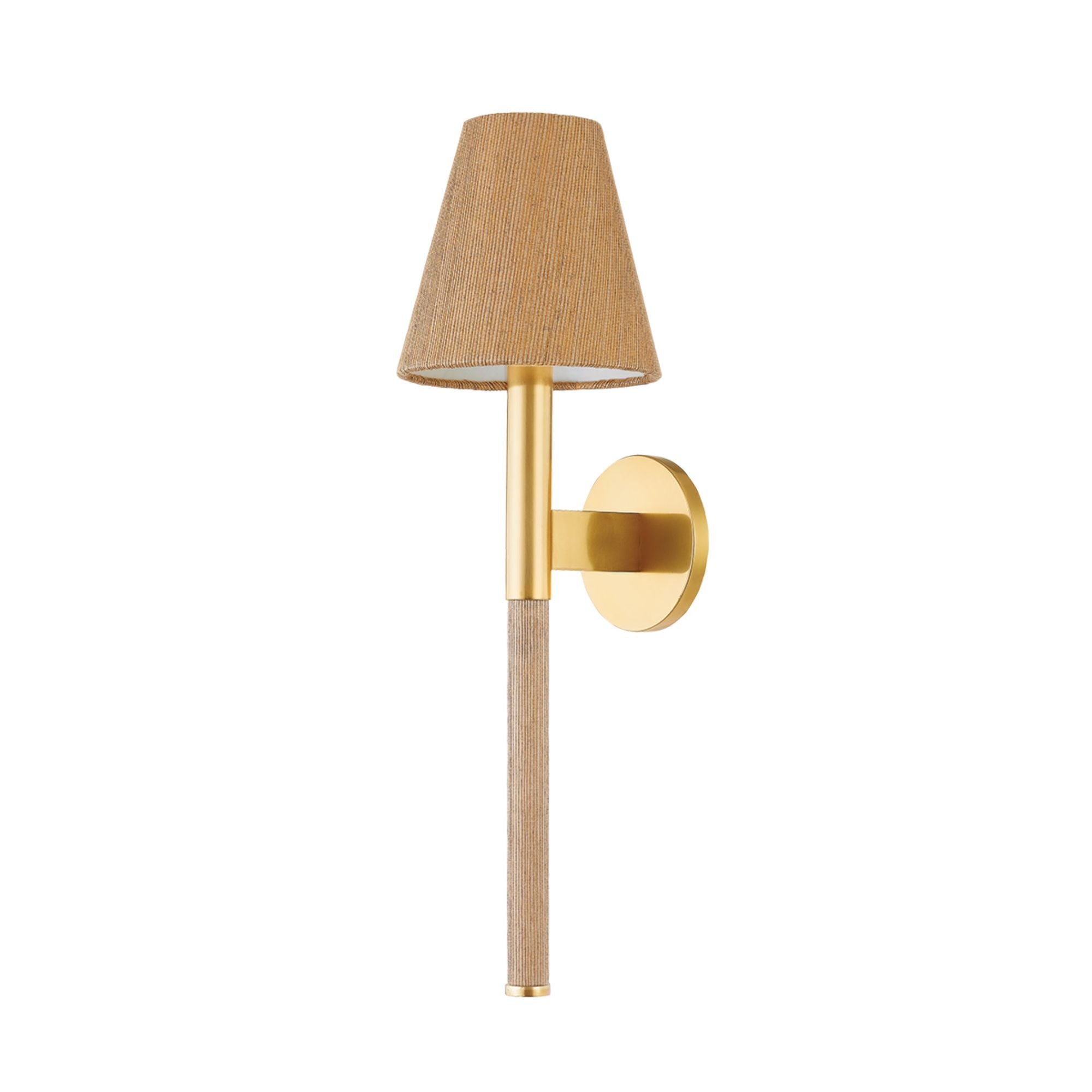 Lindenwood 1-Light Wall Sconce in Aged Brass 6.75W x 22H
