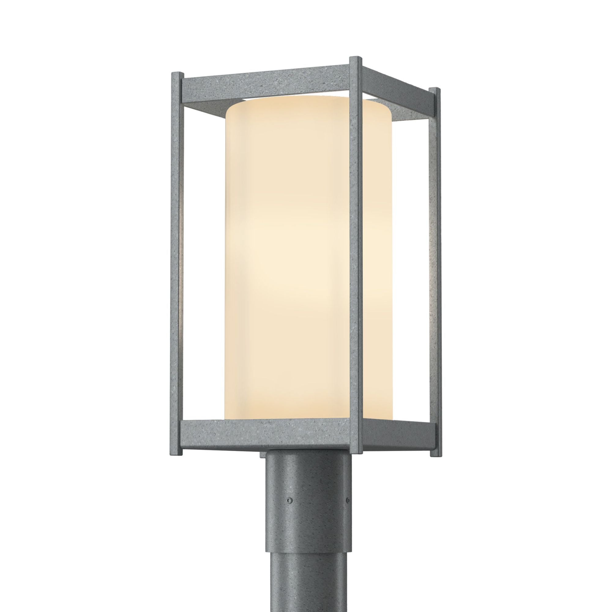 Cela Outdoor Post Light 1-Light Opal Glass (GG) in Coastal Burnished Steel