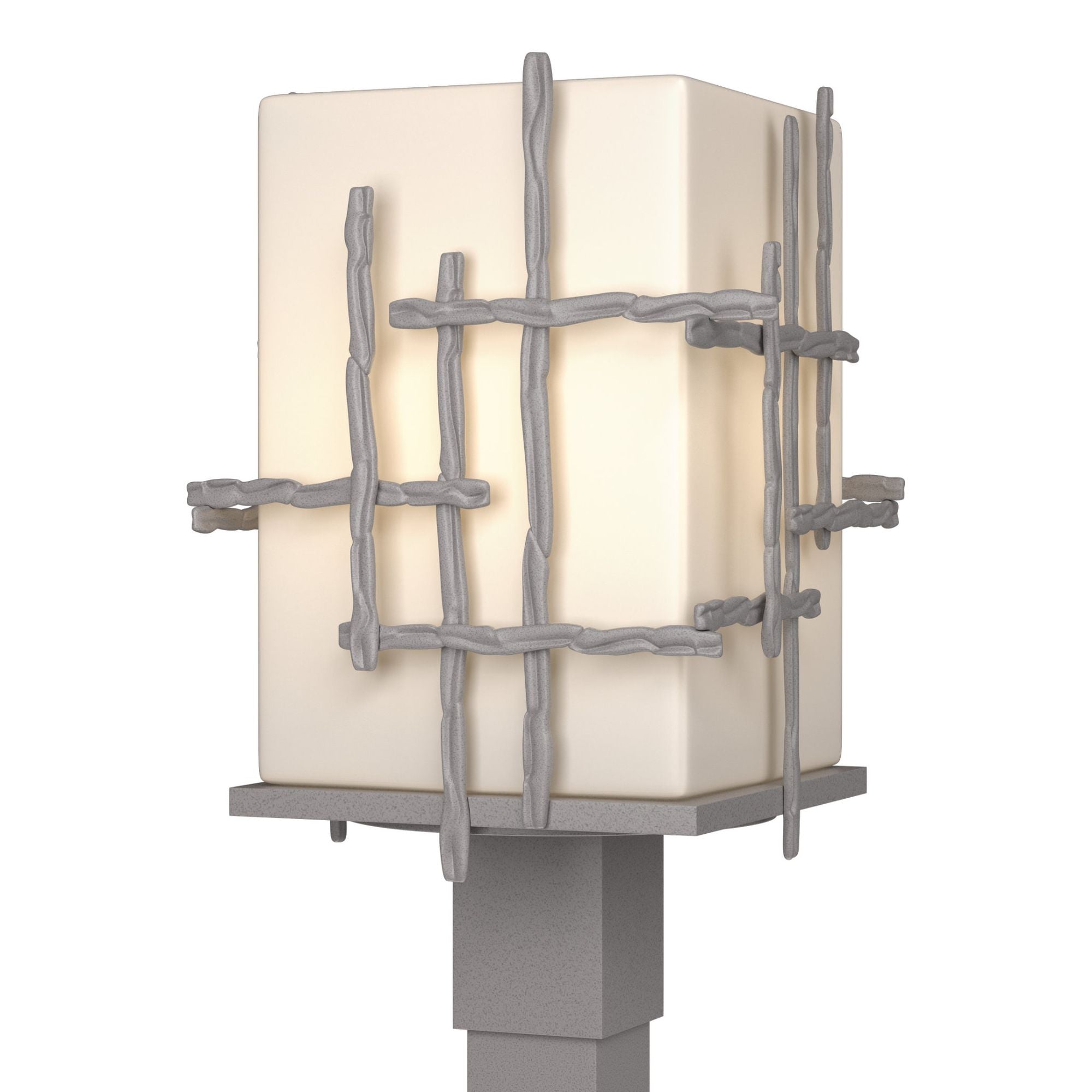Tura Outdoor Post Light 1-Light Opal Glass (GG) in Coastal Burnished Steel