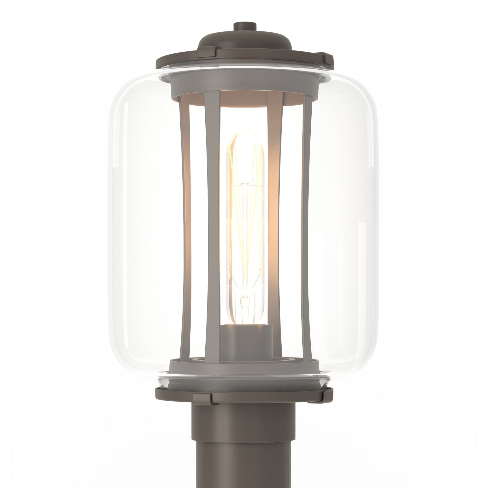 Fairwinds Outdoor Post Light 1-Light Clear Glass (ZM) in Coastal Dark Smoke