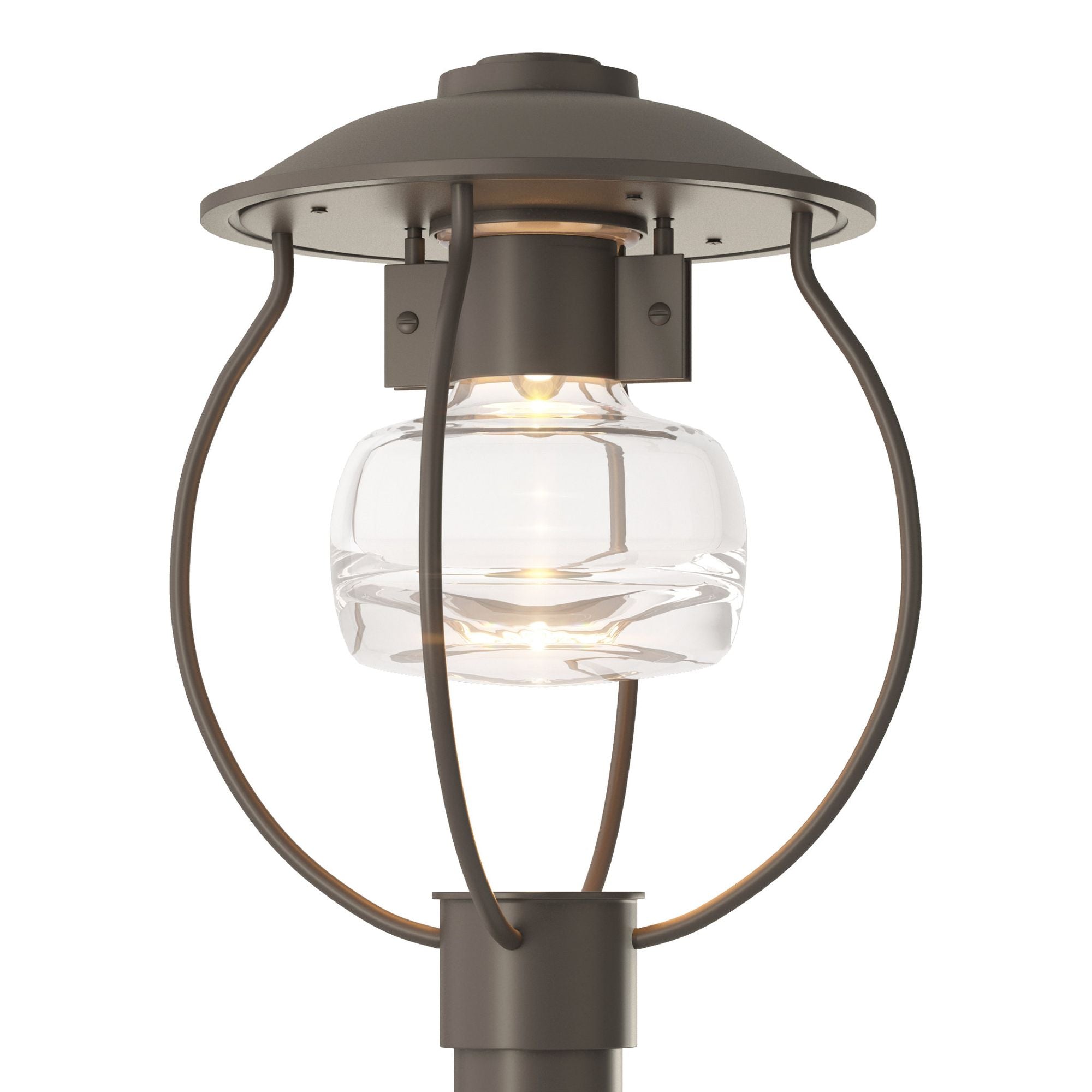 Mason Post Light 1-Light Clear Glass (ZM) in Coastal Dark Smoke