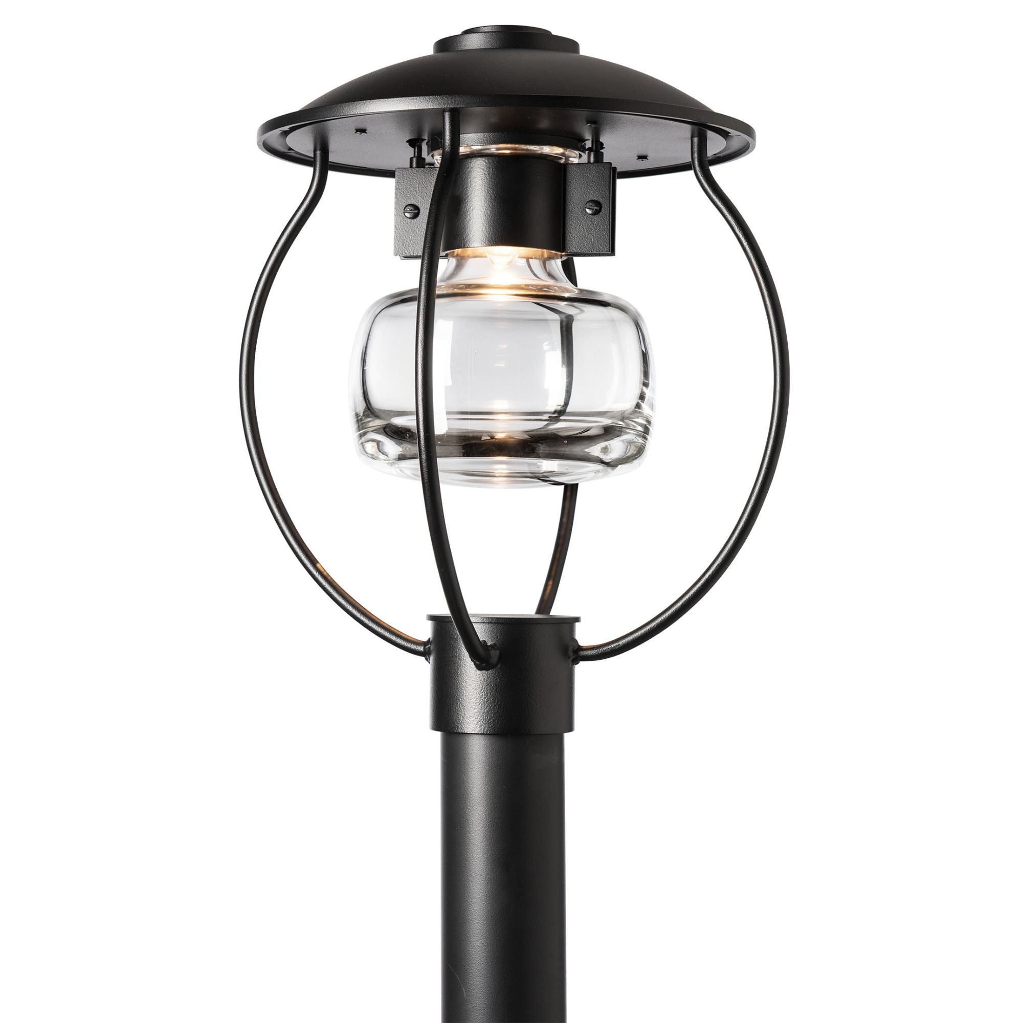 Mason Post Light 1-Light Clear Glass (ZM) in Coastal Black