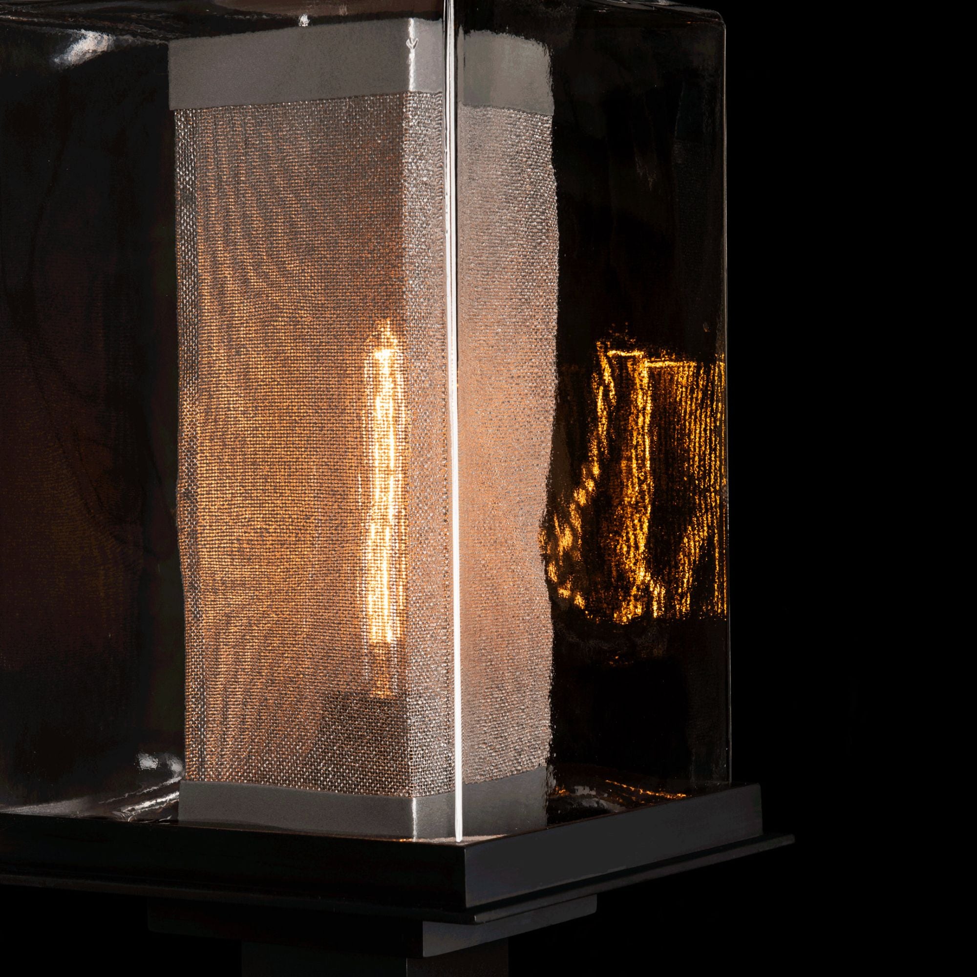 Polaris Outdoor Post Light 1-Light Coastal Silver Accent Clear Glass (ZM) in Coastal Black