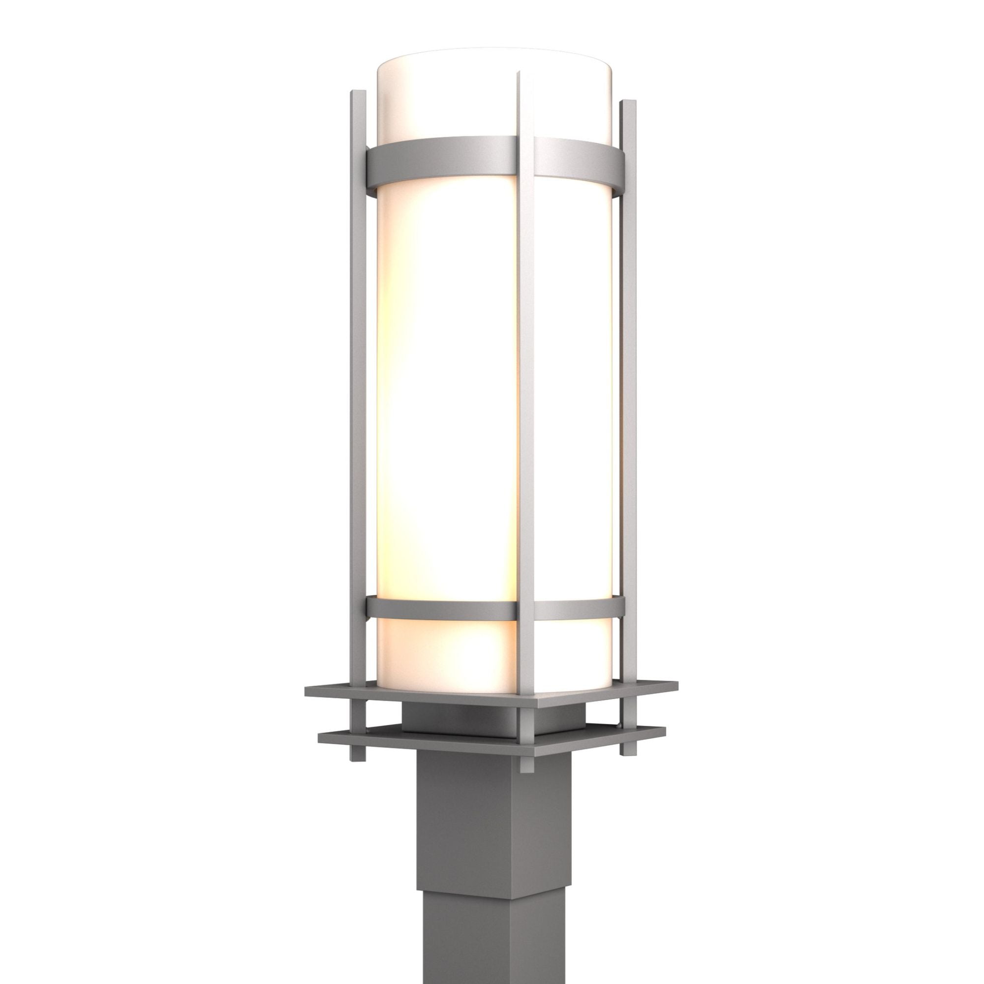 Banded Outdoor Post Light 1-Light Opal Glass - Thumbnail 2