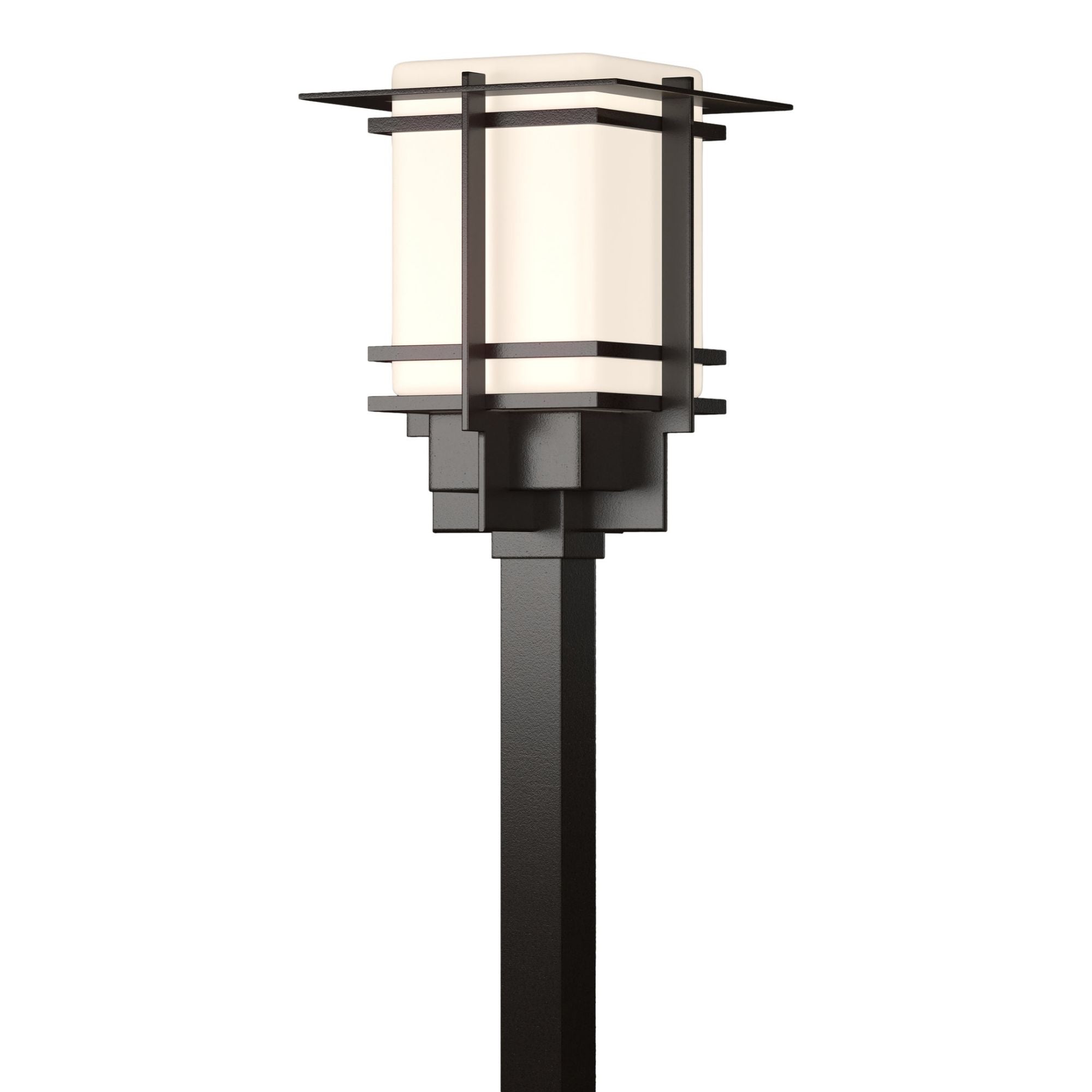Tourou Large Outdoor Post Light 1-Light Opal Glass (GG) in Coastal Oil Rubbed Bronze