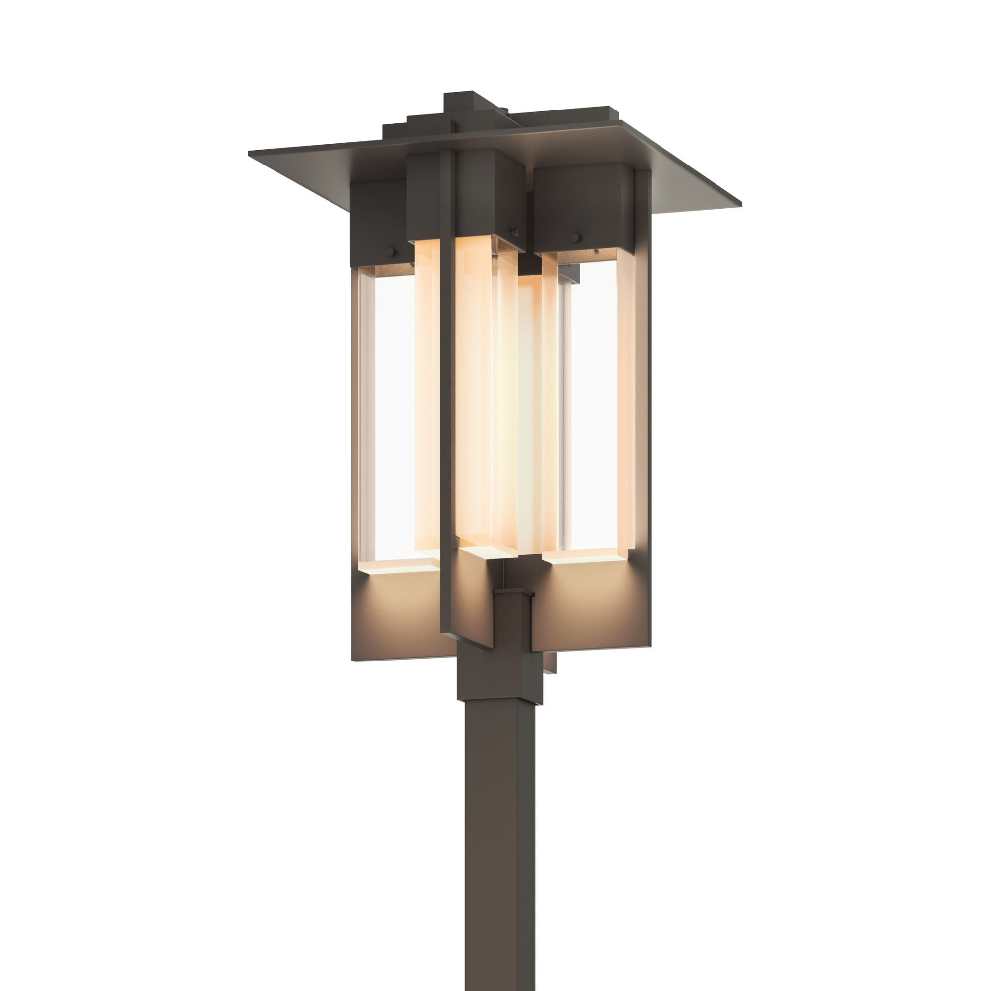 Axis Large Outdoor Post Light 4-Light Clear Glass (ZM) in Coastal Dark Smoke