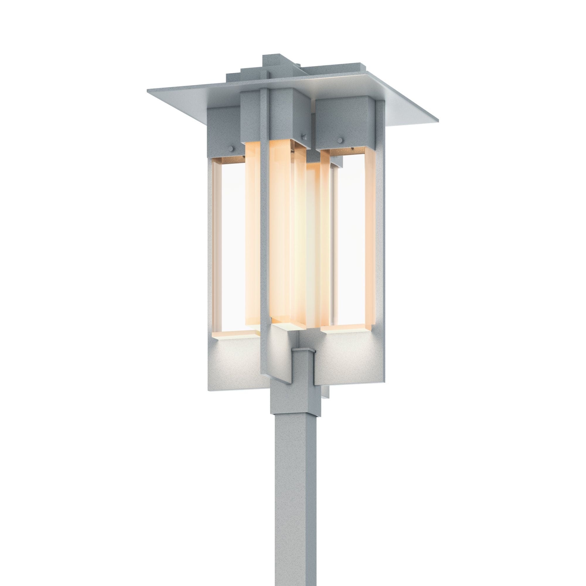 Axis Large Outdoor Post Light 4-Light Clear Glass (ZM) in Coastal Burnished Steel