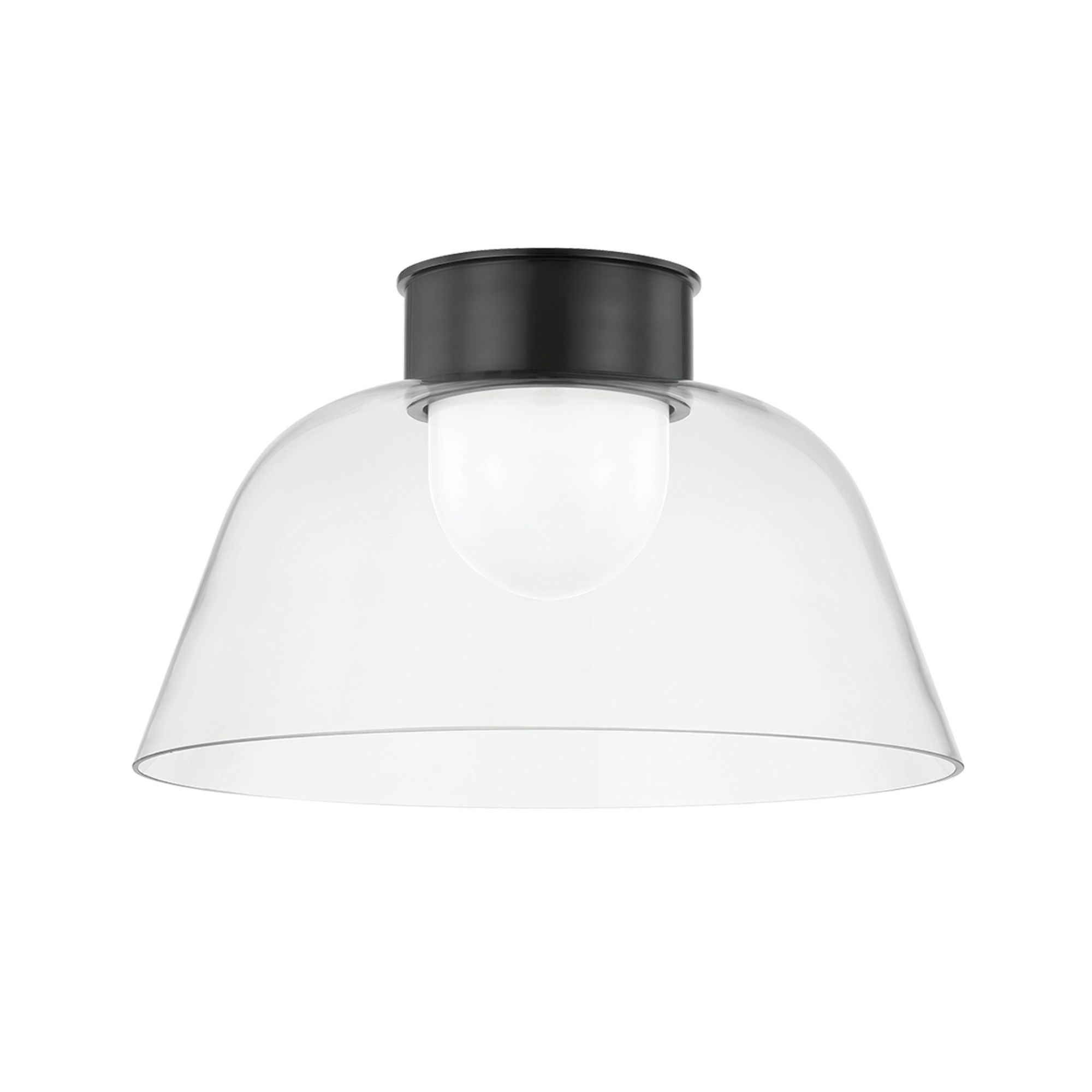 Lakeside 1-Light Flush Mount in Distressed Bronze 20W x 12.25H