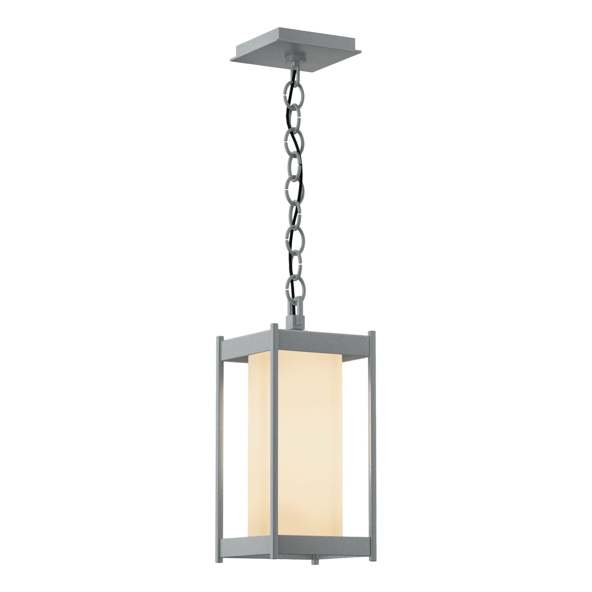 Cela Medium Outdoor Lantern 1-Light Opal Glass (GG) in Coastal Burnished Steel