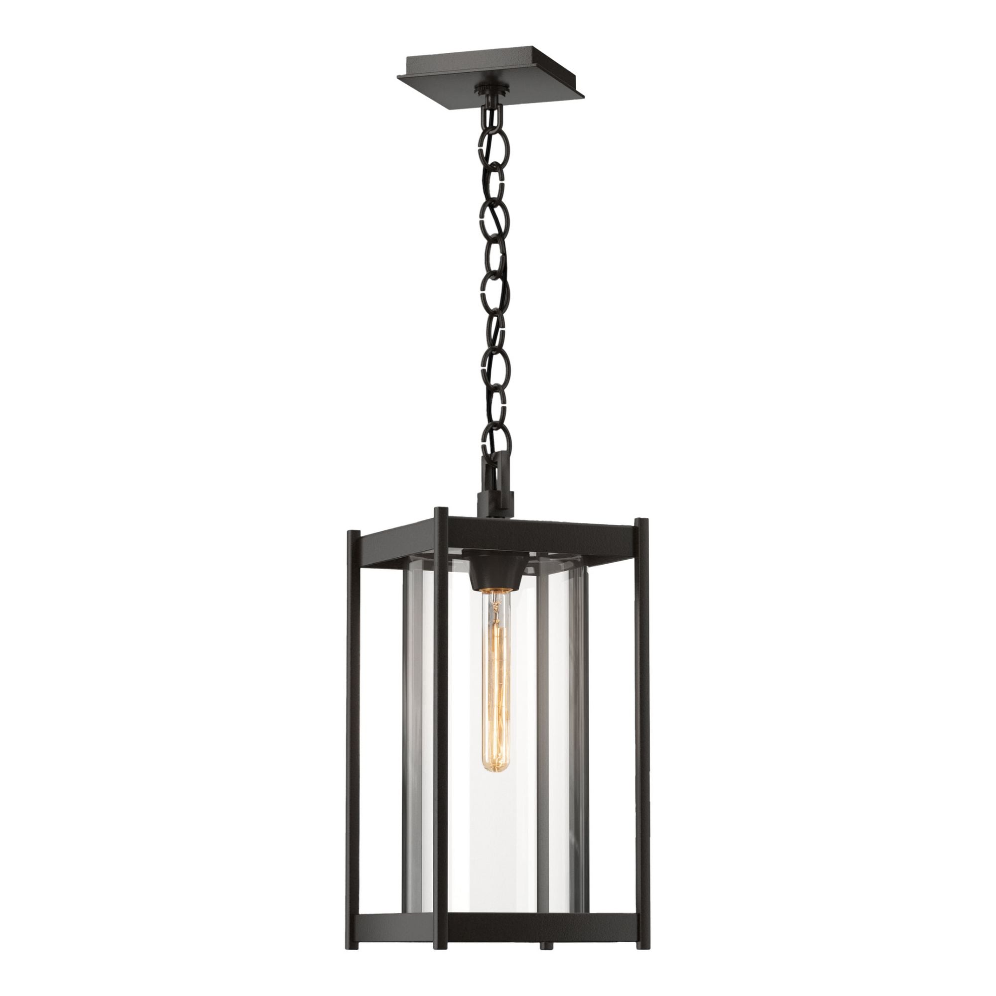 Cela Large Outdoor Lantern 1-Light Clear Glass (ZM) in Coastal Oil Rubbed Bronze