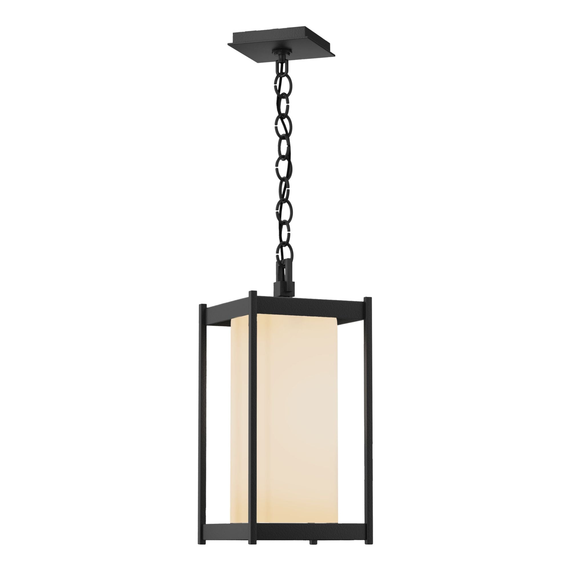 Cela Large Outdoor Lantern 1-Light Opal Glass (GG) in Coastal Black