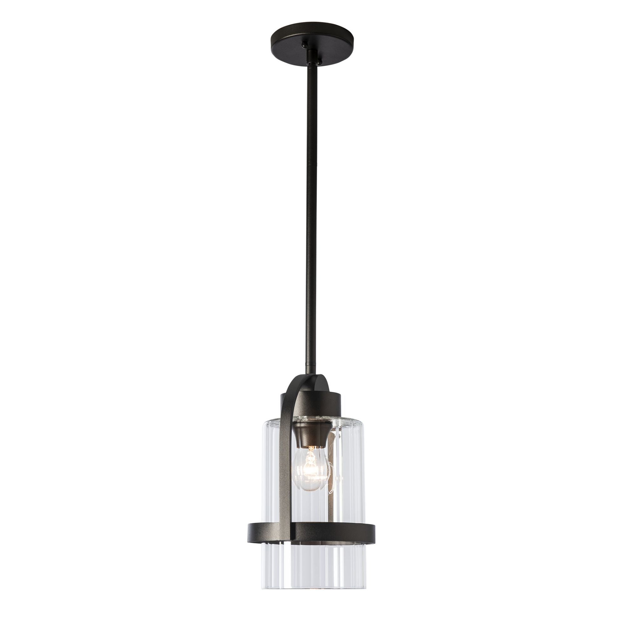 Alcove Outdoor Pendant 1-Light Clear Glass (ZM) in Coastal Oil Rubbed Bronze