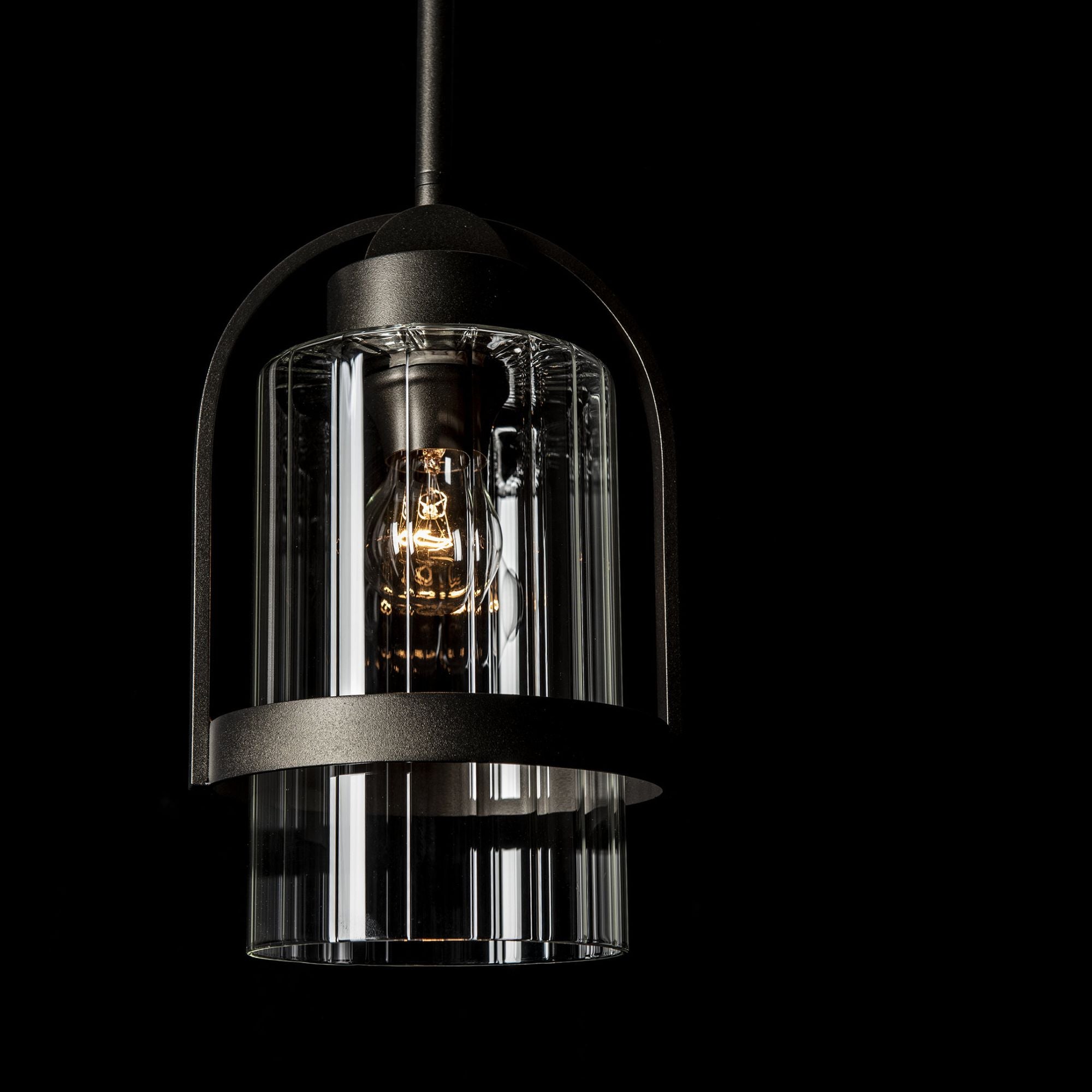 Alcove Outdoor Pendant 1-Light Clear Glass (ZM) in Coastal Oil Rubbed Bronze