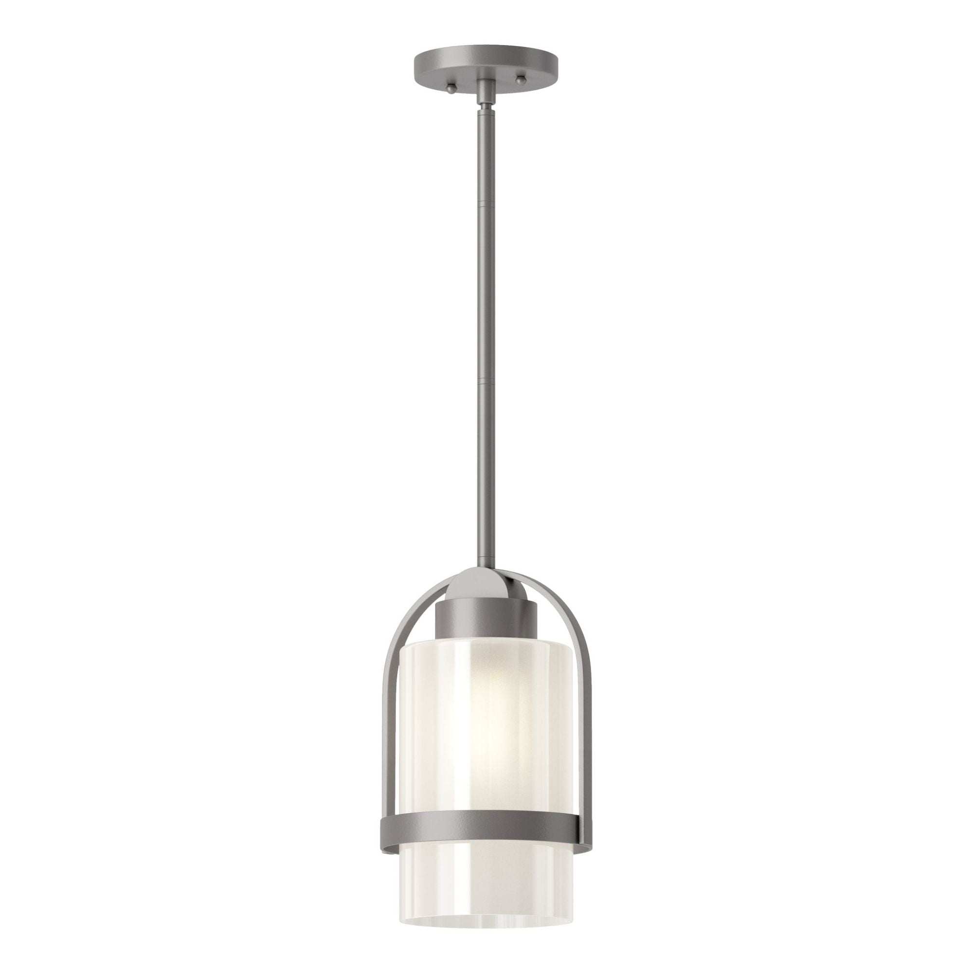 Alcove Outdoor Pendant 1-Light Frosted Glass (FD) in Coastal Burnished Steel