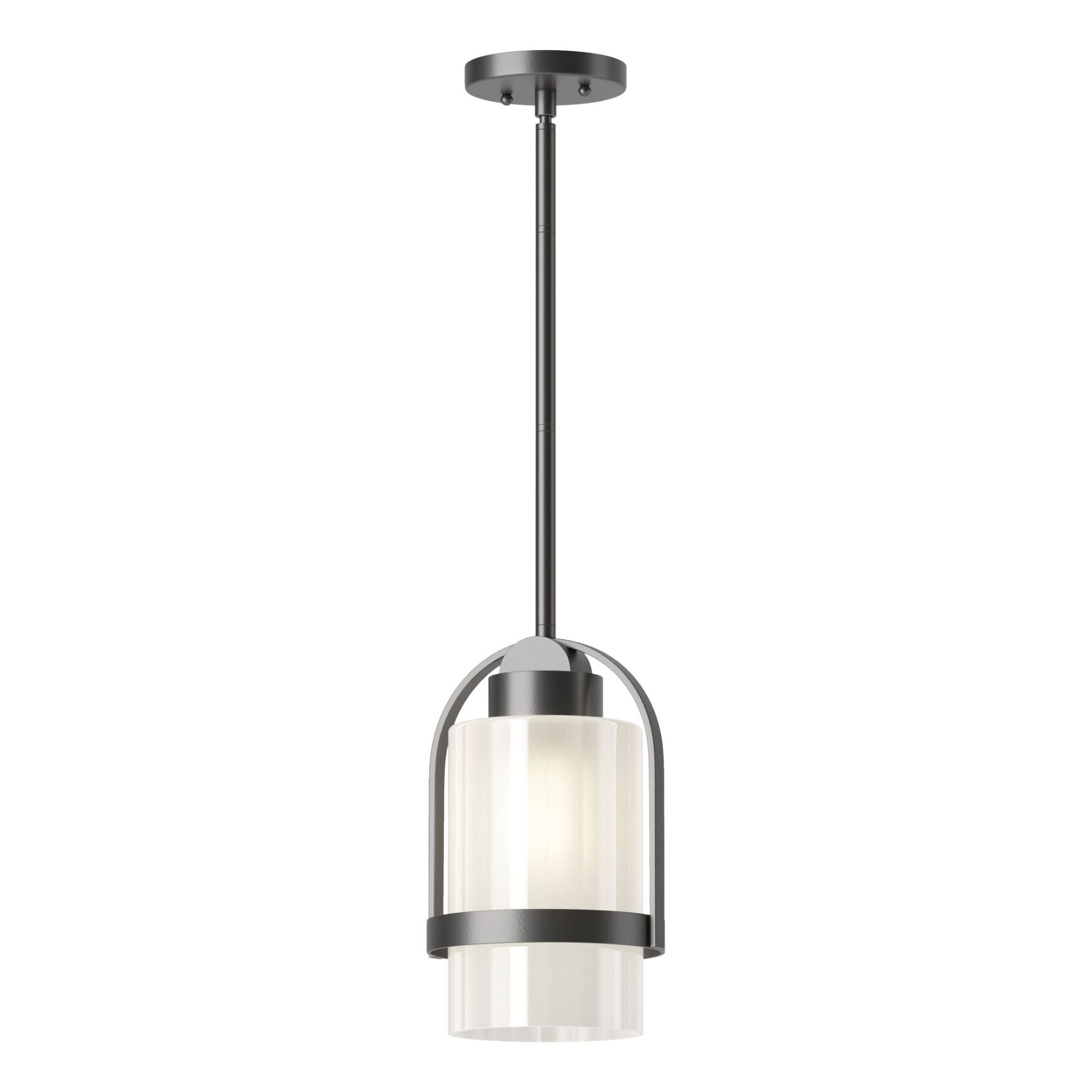 Alcove Outdoor Pendant 1-Light Frosted Glass (FD) in Coastal Black