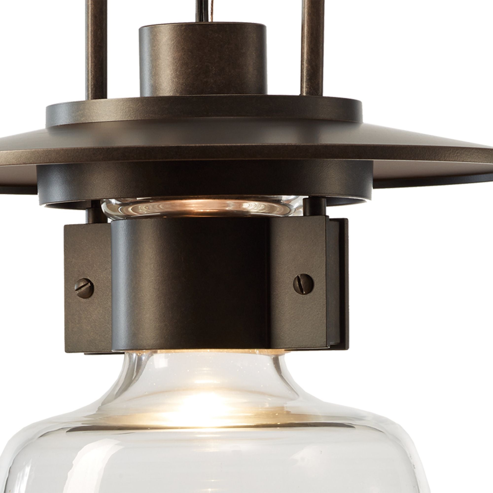 Mason Large Outdoor Ceiling Fixture 1-Light Clear Glass (ZM) in Coastal Dark Smoke