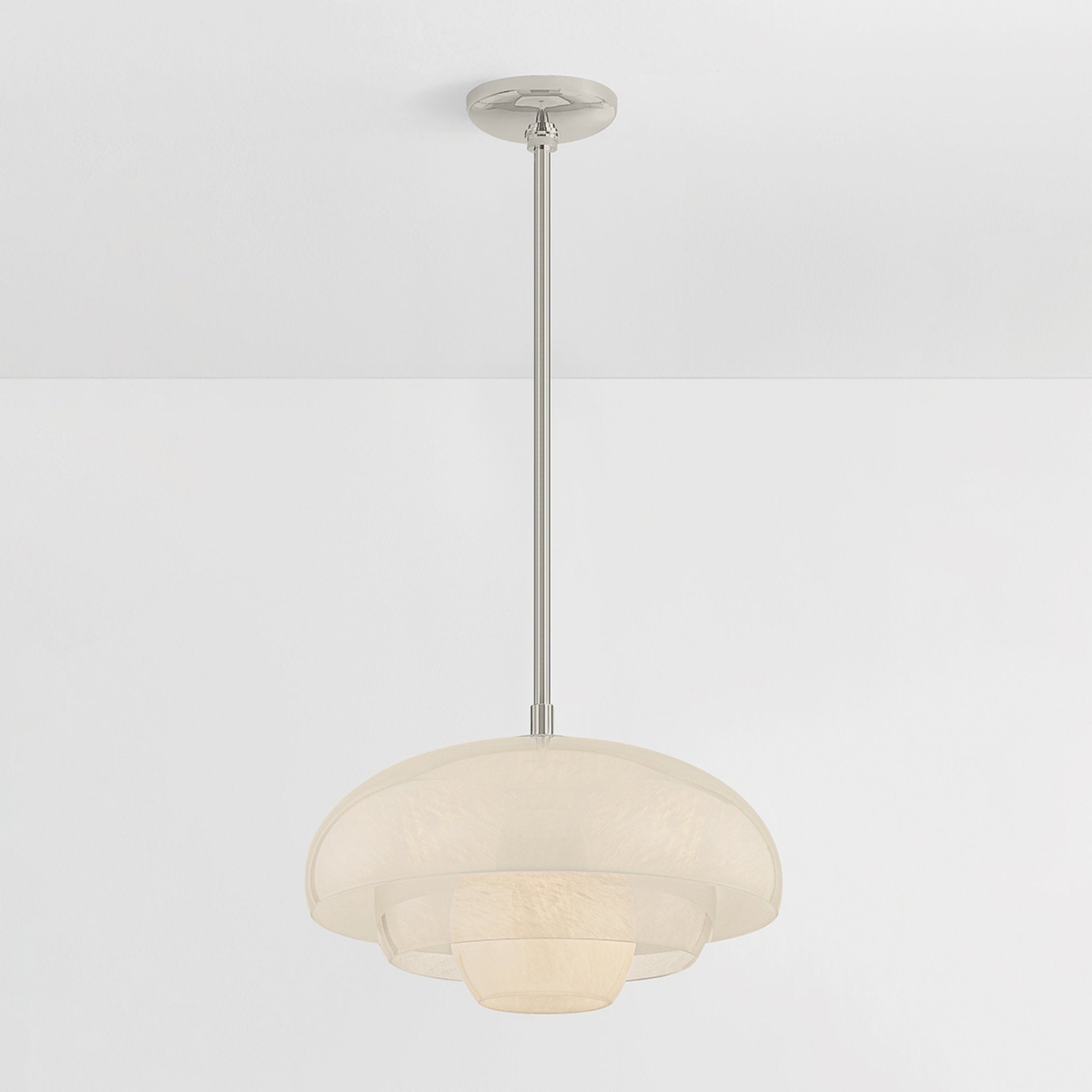 Auburndale 1-Light Pendant in Polished Nickel 18.25W x 11.25H