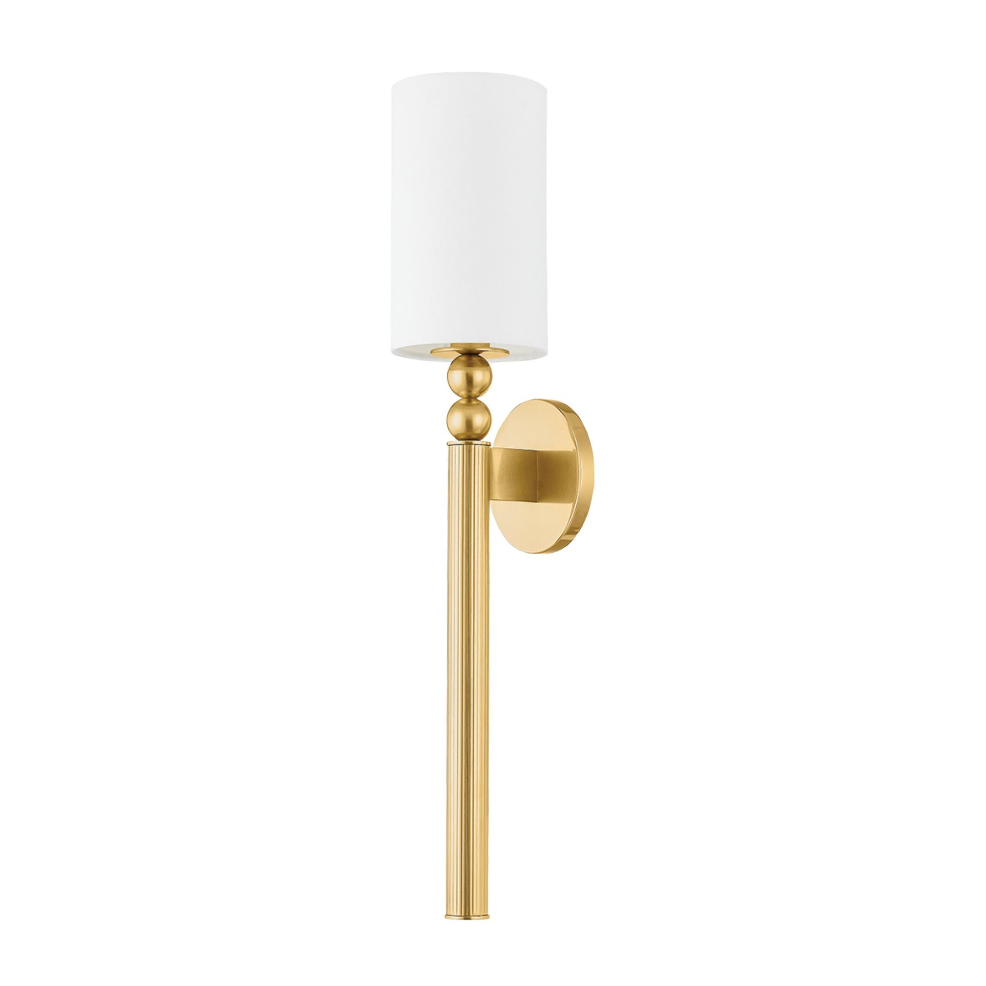 Lakeport 1-Light Wall Sconce in Aged Brass 4.75W x 24.25H