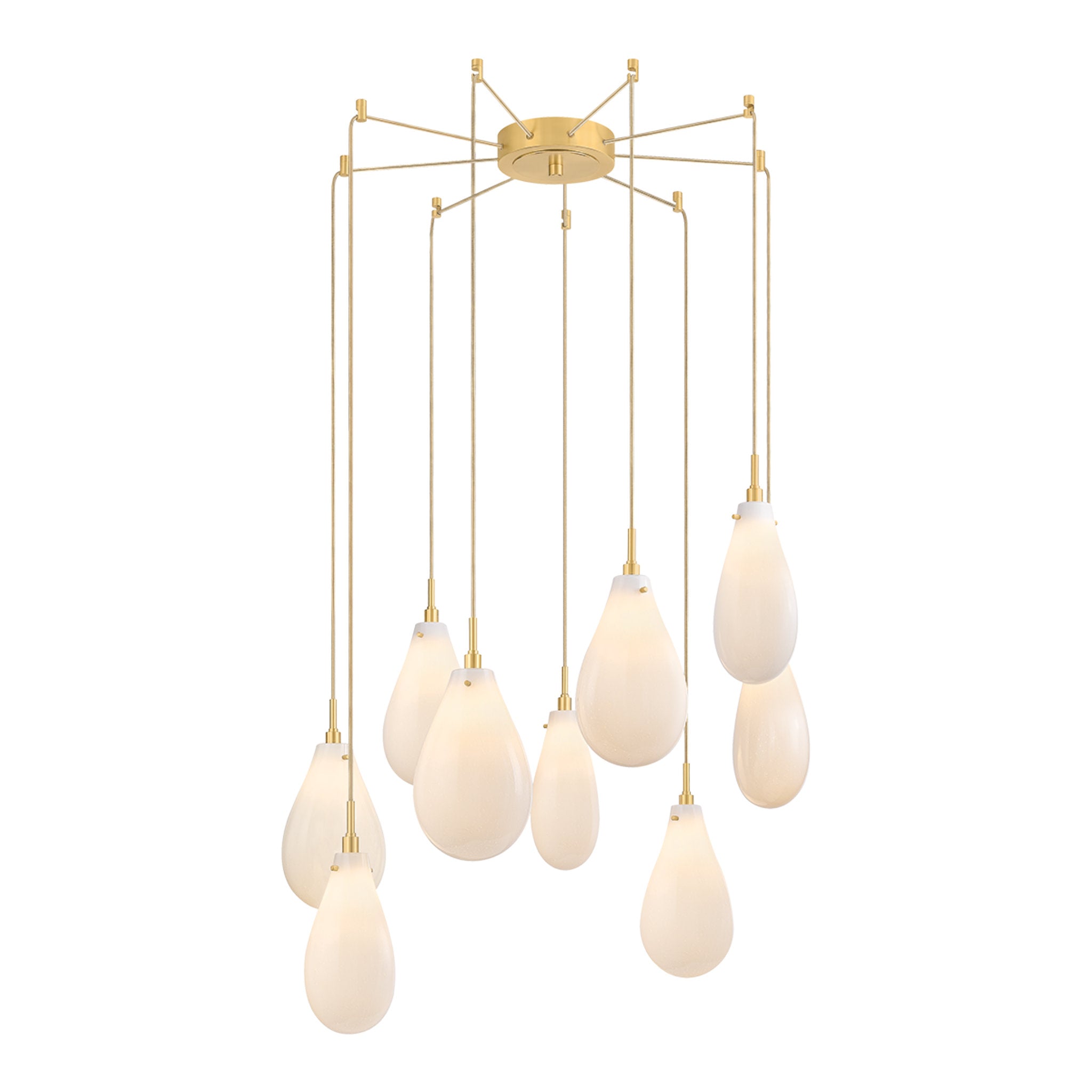 Ironwood 9-Light Chandelier in Aged Brass 30W x 38.25H