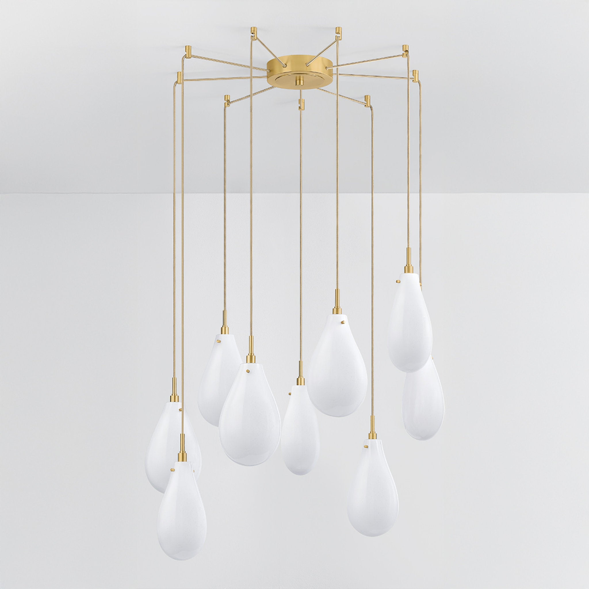 Ironwood 9-Light Chandelier in Aged Brass 30W x 38.25H