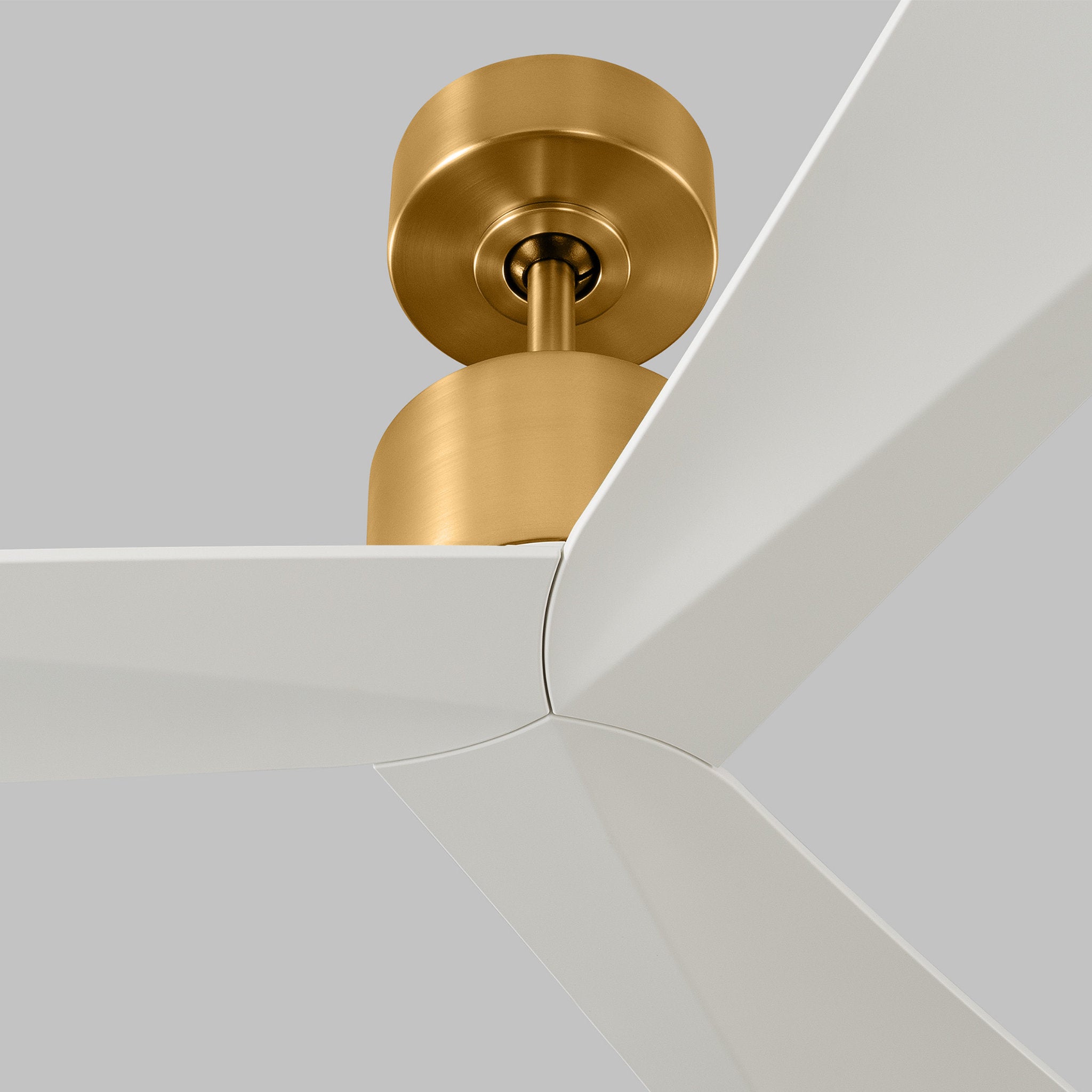 Adler 52" Ceiling Fan  in Burnished Brass  w/ Matte White Blade D:52'' H:12 1/2''
