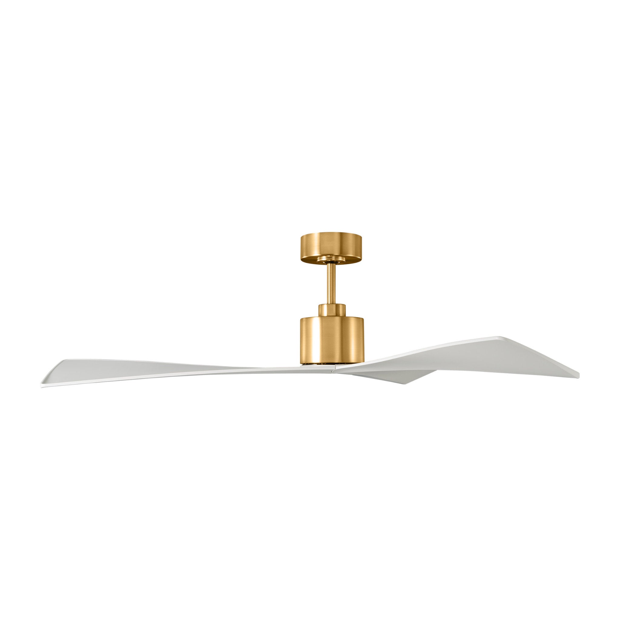 Adler 52" Ceiling Fan  in Burnished Brass  w/ Matte White Blade D:52'' H:12 1/2''