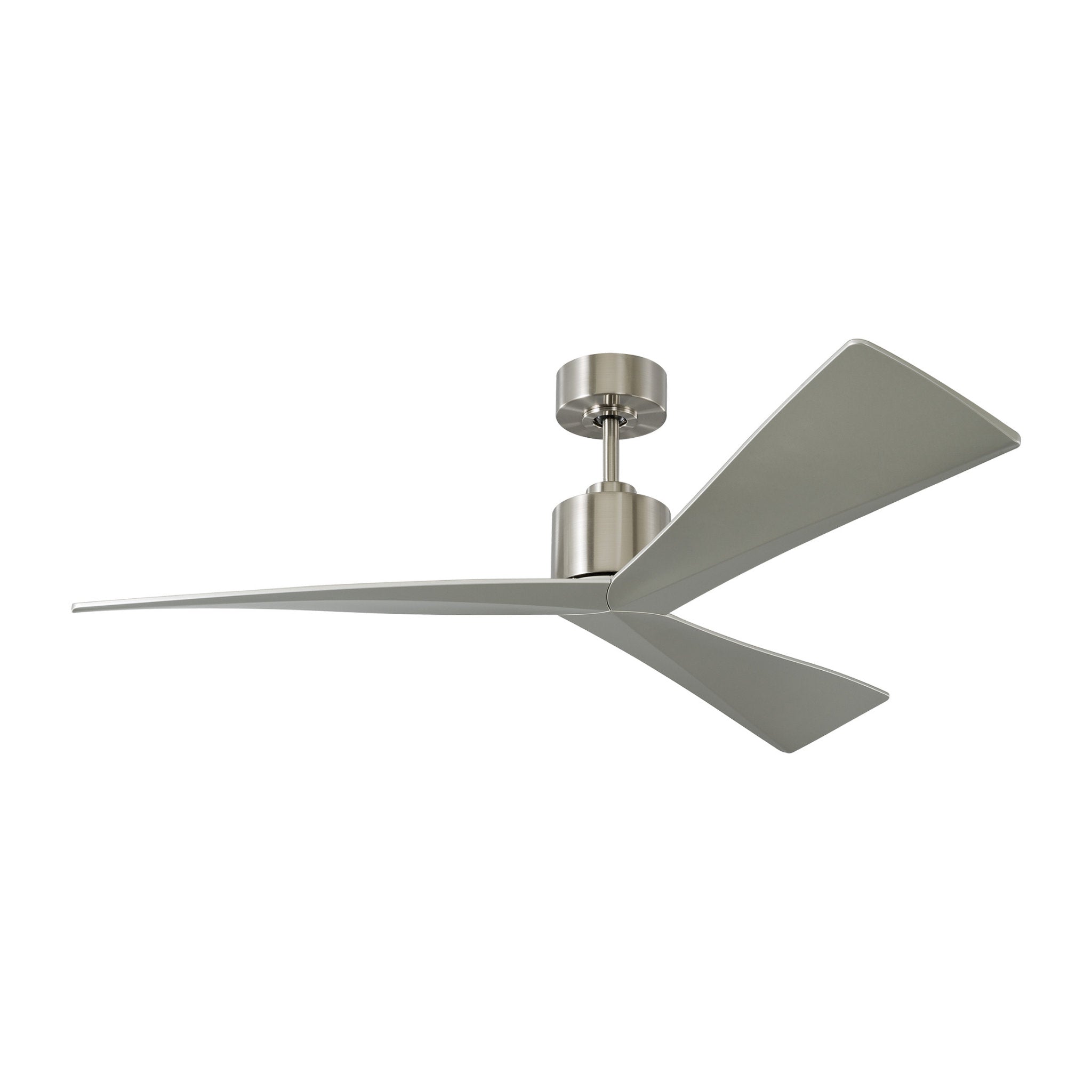 Adler 52" Ceiling Fan  in Brushed Steel  w/ Silver Blade D:52'' H:12 1/2''