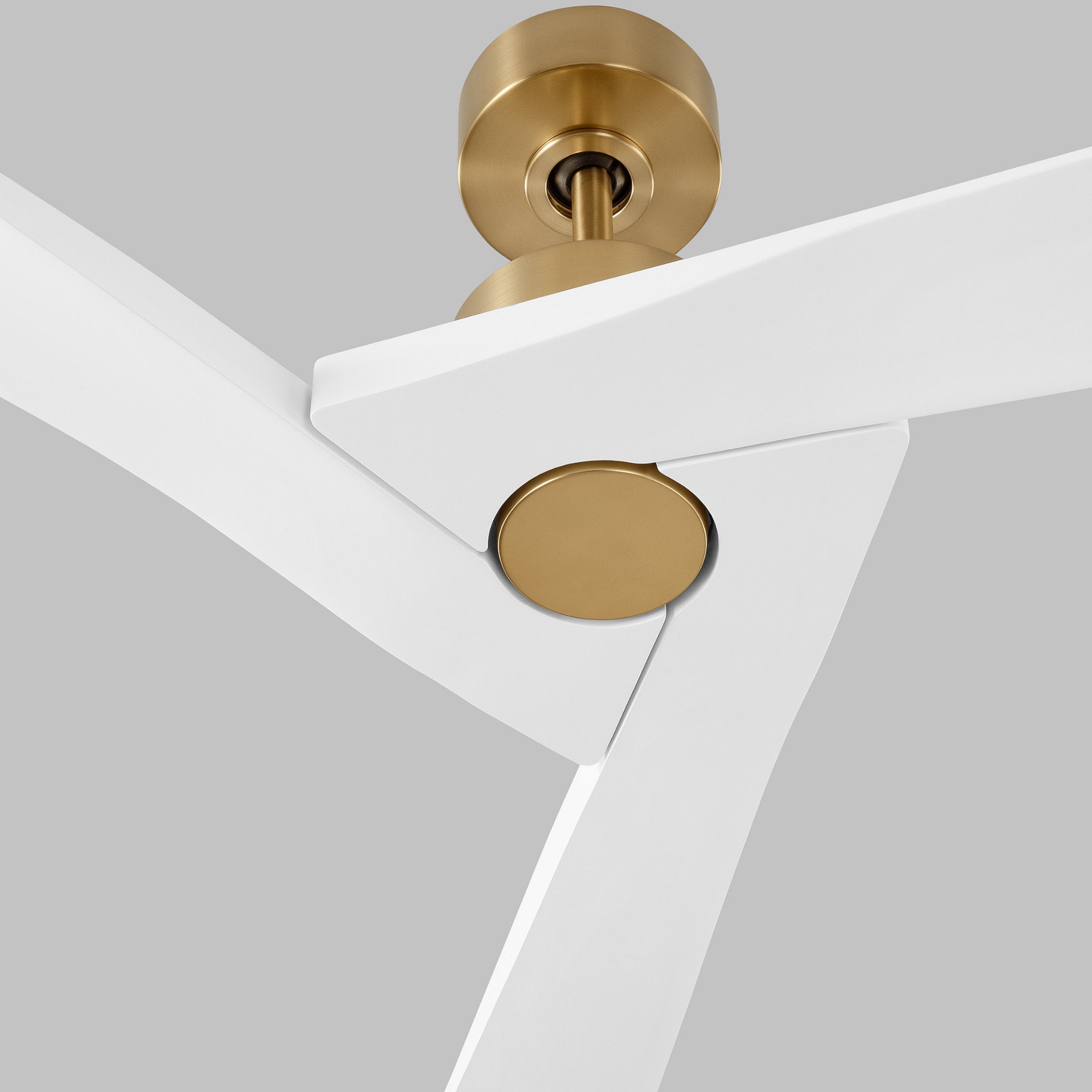 Alma 52" Ceiling Fan  in Burnished Brass  w/ Matte White Blade D:52'' H:13 3/32''