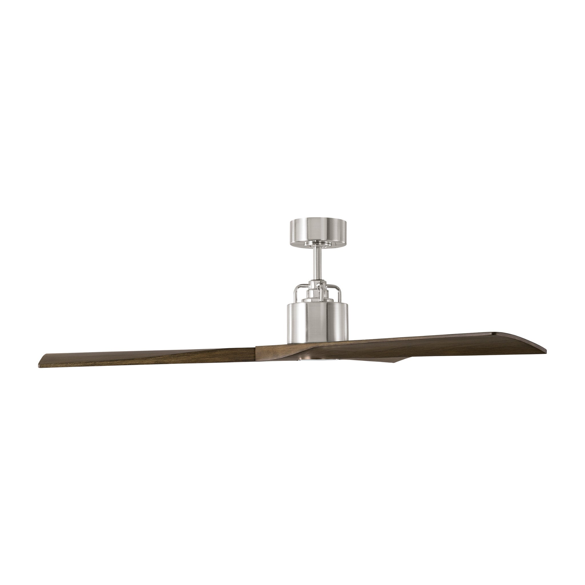 Alma 52" Ceiling Fan  in Brushed Steel  w/ Light Grey Weathered Oak Blade D:52'' H:13 3/32''