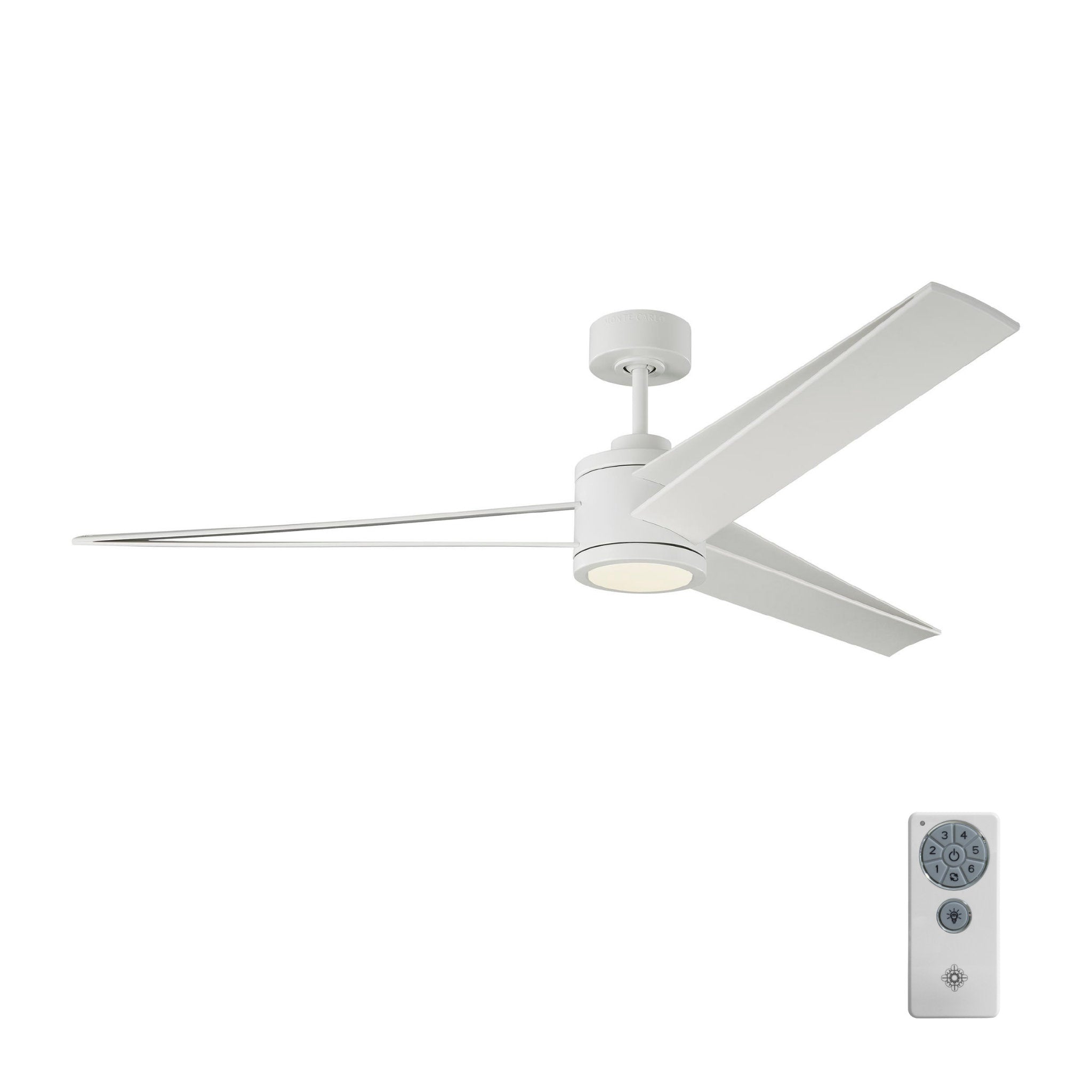 Sean Lavin Armstrong 60" LED Ceiling Fan  in Matte White  w/ Matte White ABS Blade D:60'' H:14 3/32''