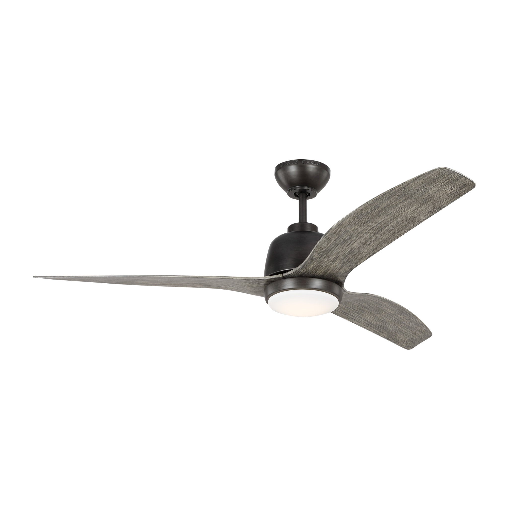 Avila 54" LED Ceiling Fan  in Aged Pewter  w/ Light Grey Weathered Oak Blade D:54'' H:15 1/2''